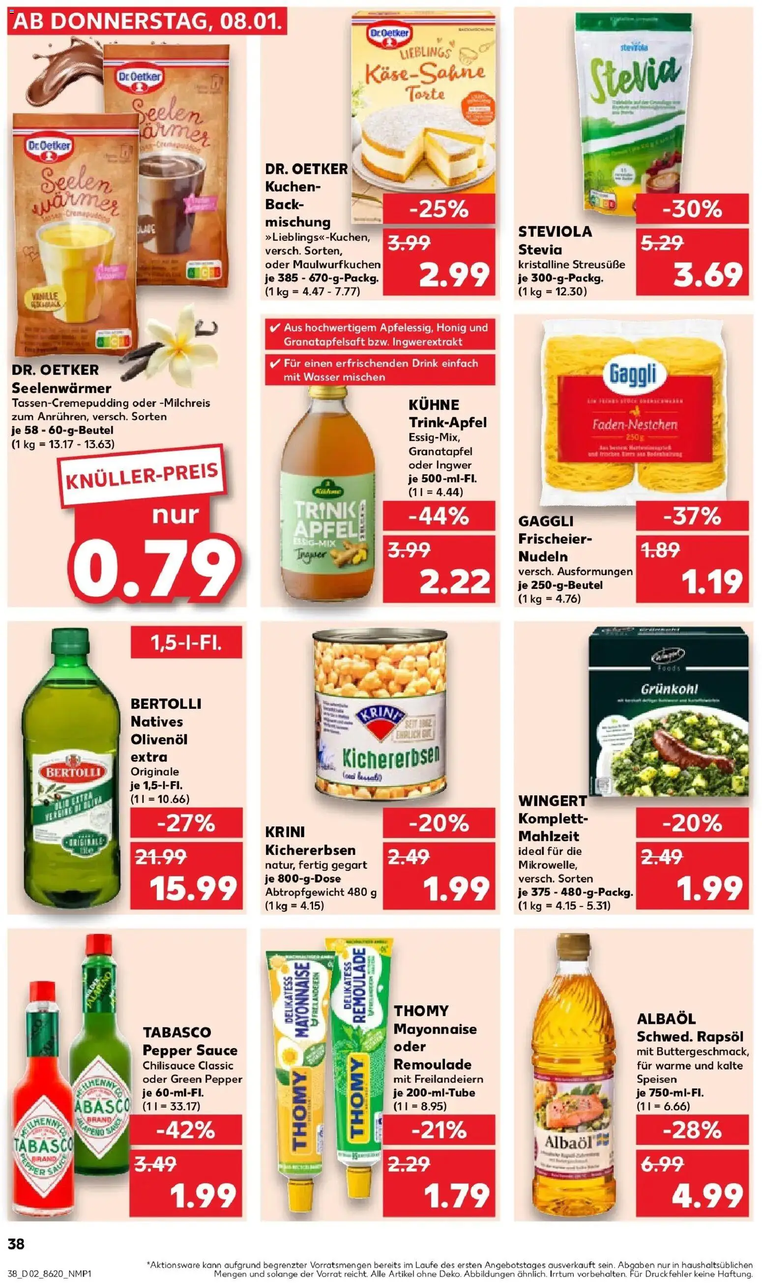 Kaufland prospekt Lippstadt	 – gültig ab 11.01.2026 | Seite: 38 | Produkte: Granatapfel, Wasser, Mayonnaise, Nudeln