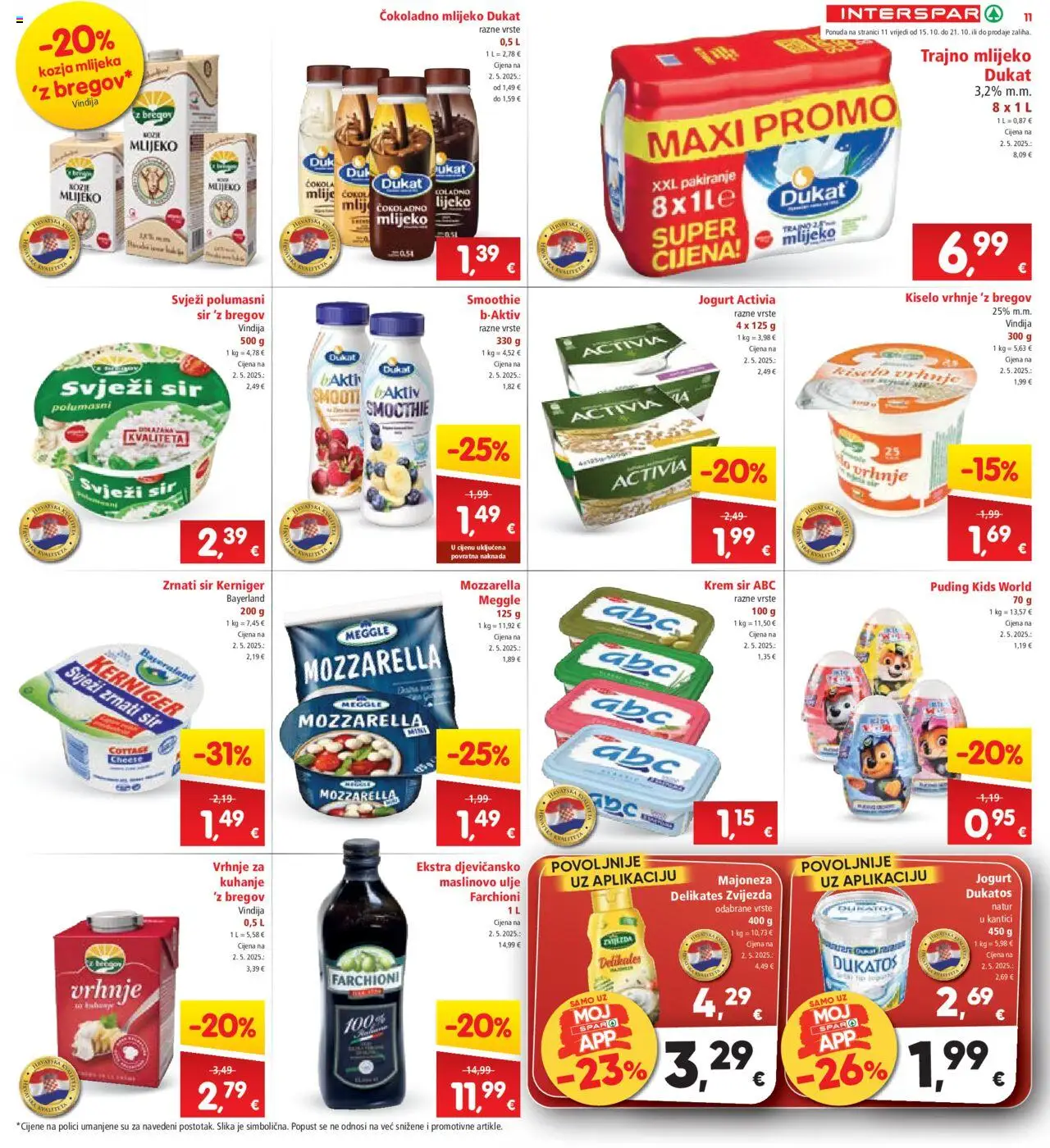 Interspar katalog | vrijedi od 15.10.2025 | Stranica: 13 | Proizvodi: Krem sir, Mozzarella, Maslinovo ulje, Smoothie