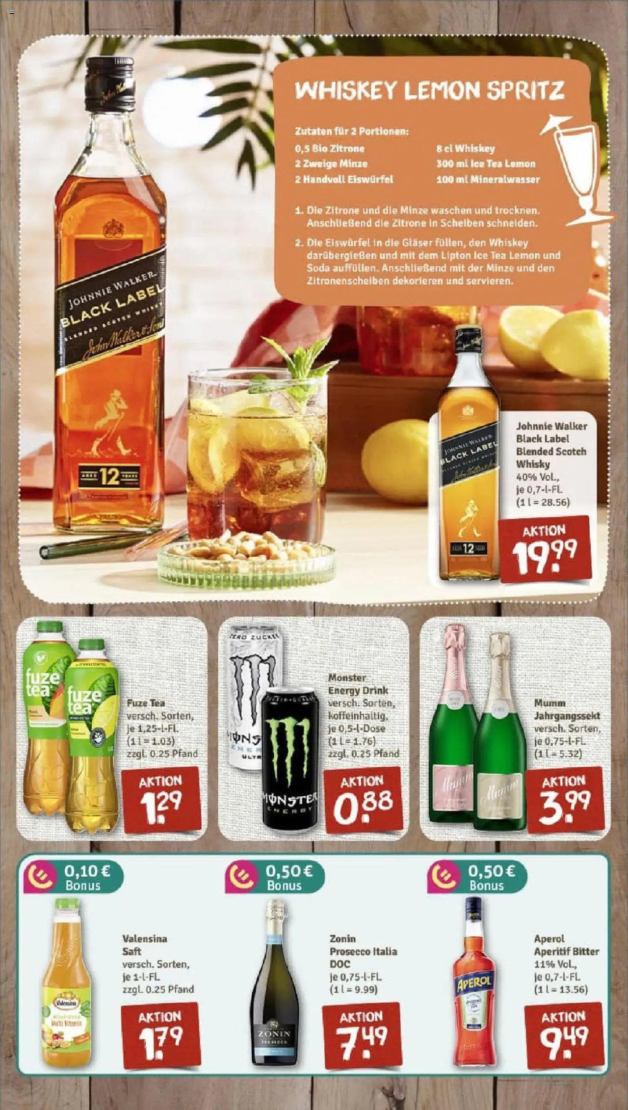 Rewe prospekt Lage	 - gültig ab dem 27.07.2025 | Seite: 9 | Produkte: Valensina, Prosecco, Zucker, Aperol