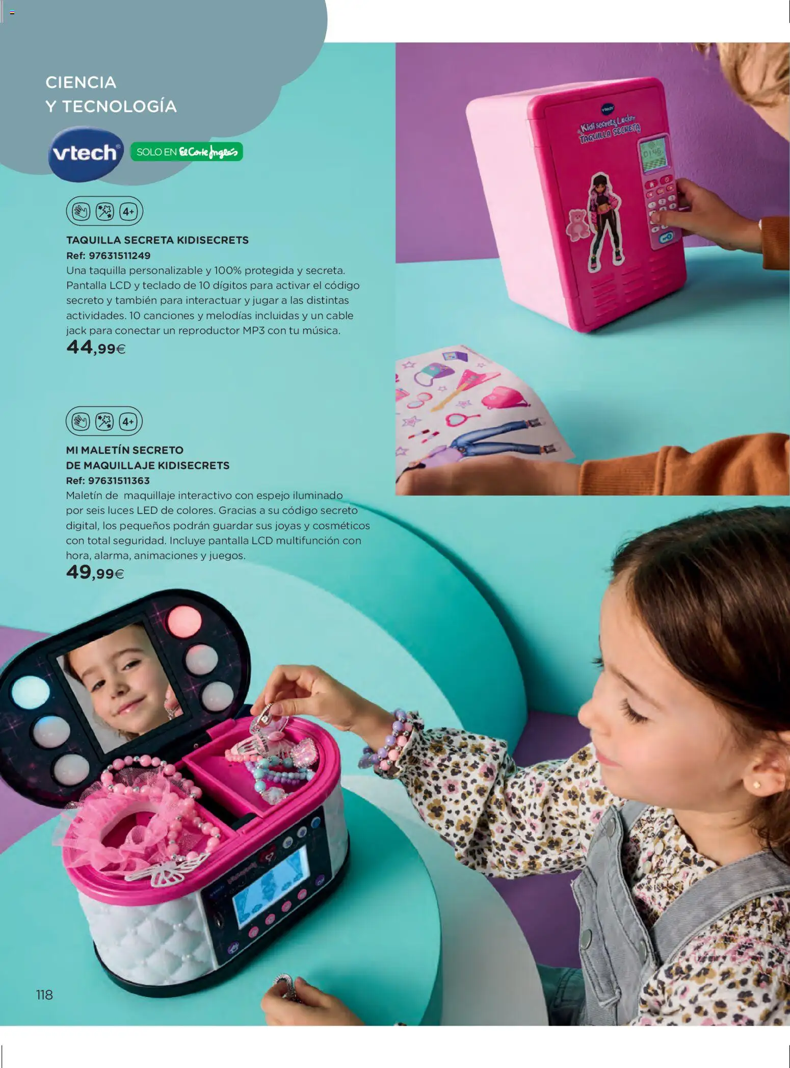 El Corte Inglés ofertas │ válido desde el 27.10.2025 | Página: 118 | Productos: Teclado, MP3, Cable, Espejo