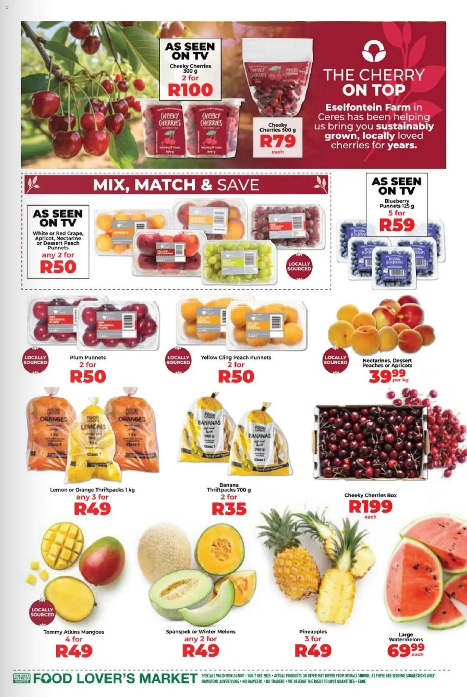 New Food Lover's Market catalogue – valid from 24.11.2025 | Page: 3 | Products: Box, Oranges, Bananas, Lemon