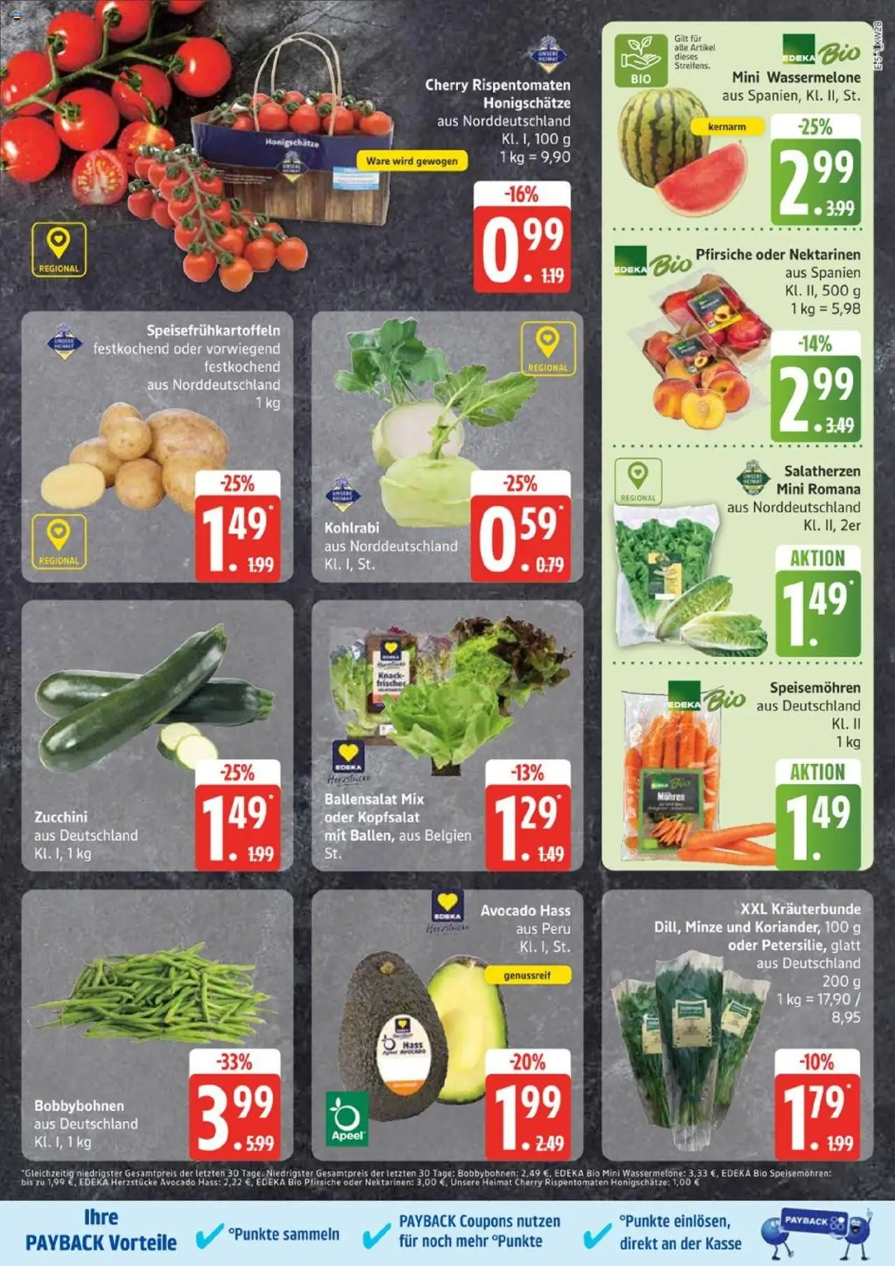 Edeka Prospekt 	 - gültig ab dem 07.07.2025 | Seite: 5 | Produkte: Nektarinen, Kohlrabi, Mohren, Wassermelone