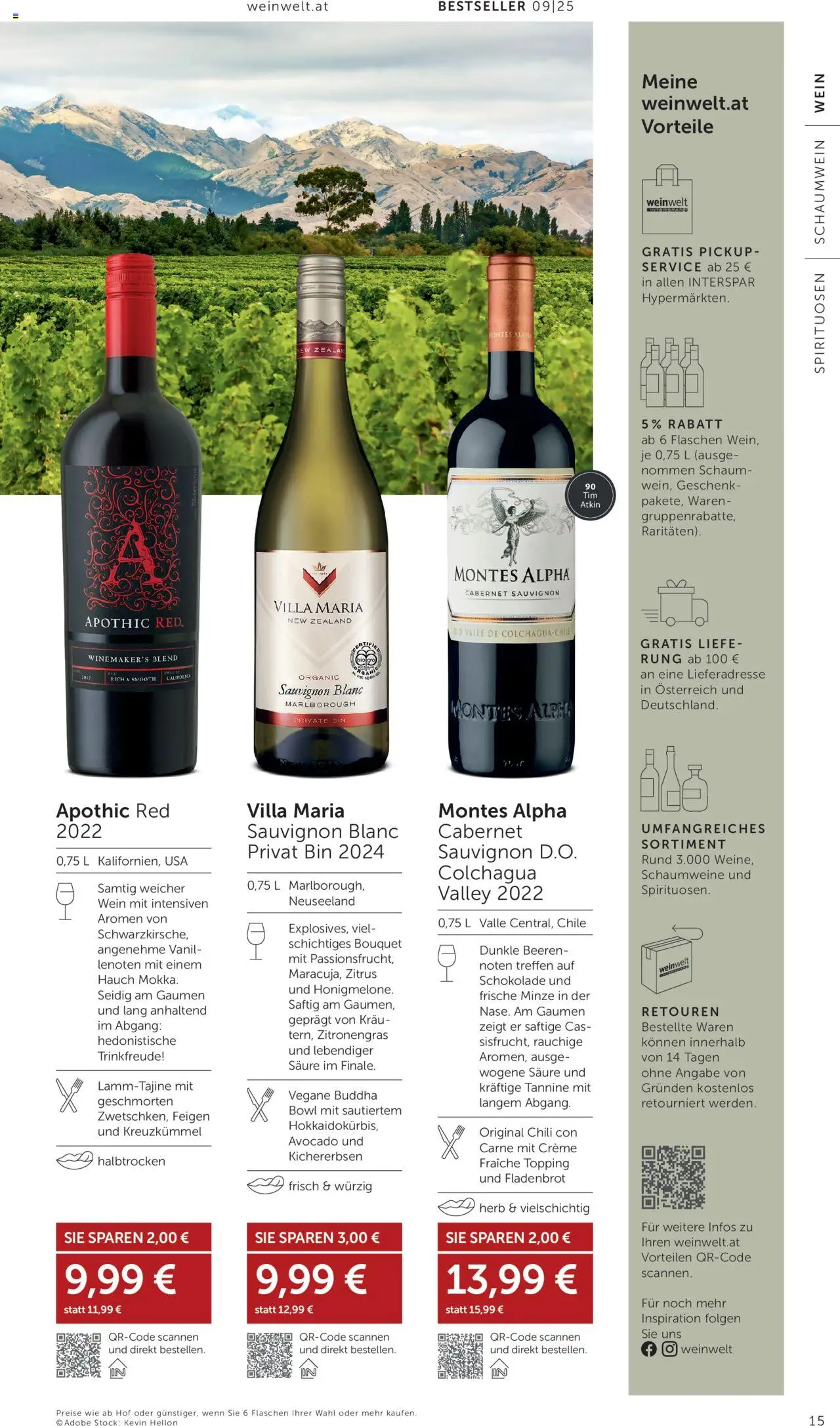 Interspar Wein Welt gültig ab 13.08.2025 | Seite: 15 | Produkte: Avocado, Chili, Creme, Wein