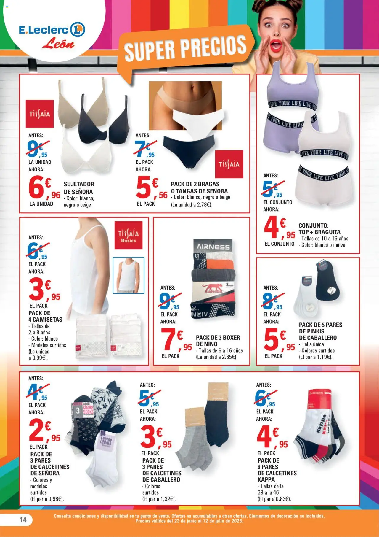 E.Leclerc folleto │ válido desde el 23.06.2025 | Página: 14 | Productos: Bragas
