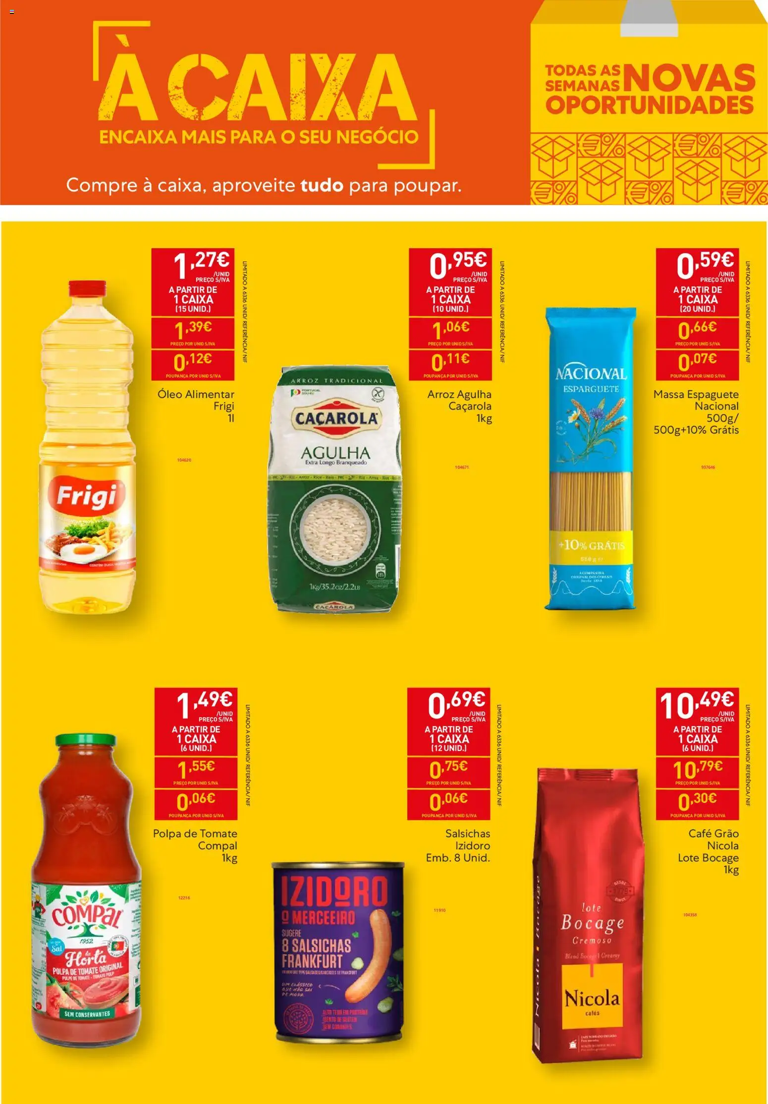 Recheio - Horeca Bons Negócios │ válido de 13.01.2026 | Página: 2 | Produtos: Caixa, Óleo, Arroz, Massa