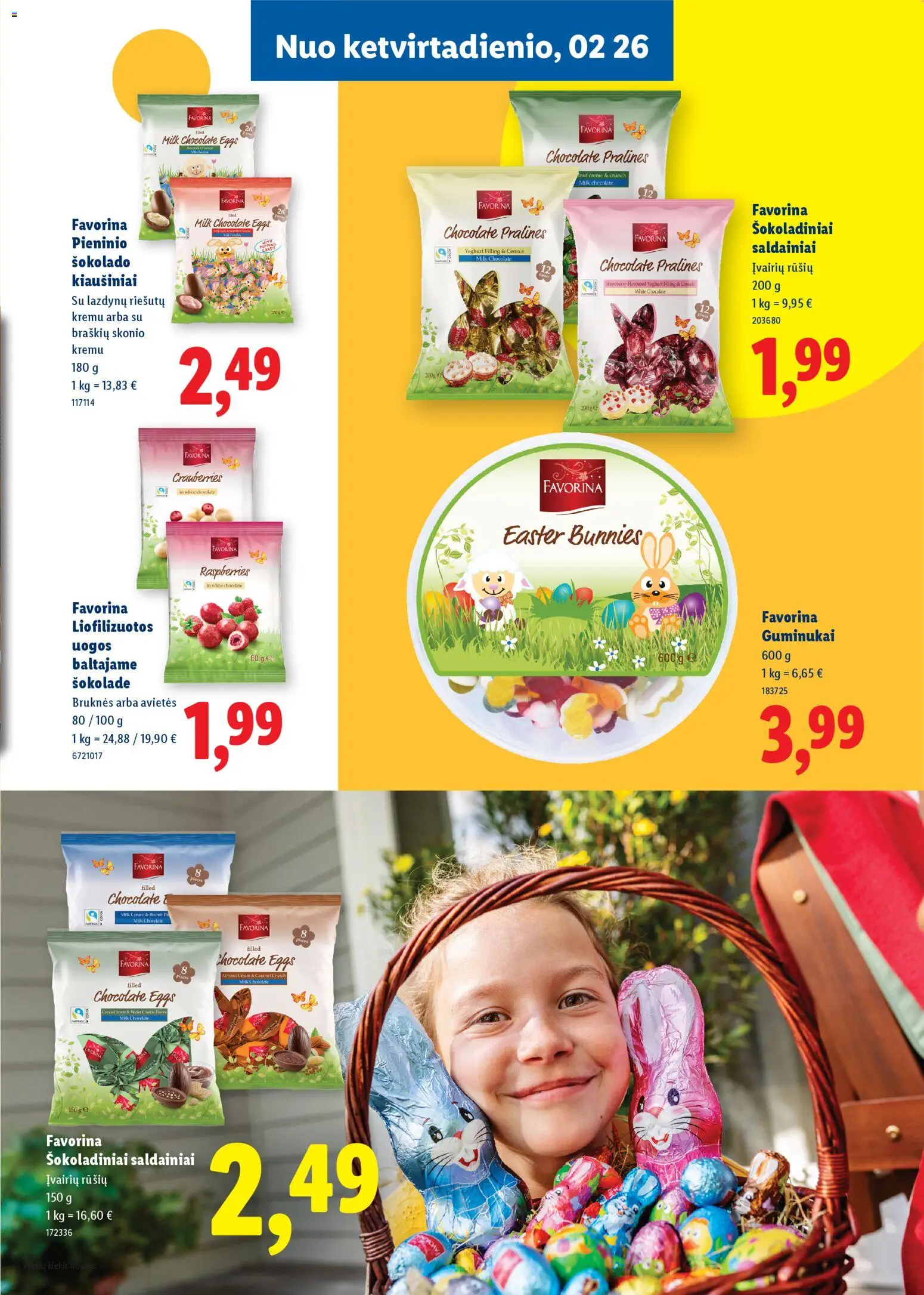 LIDL akcijos nuo 01.03.2026 | Puslapis: 19 | Prekių: Kiaušiniai, Guminukai, Saldainiai