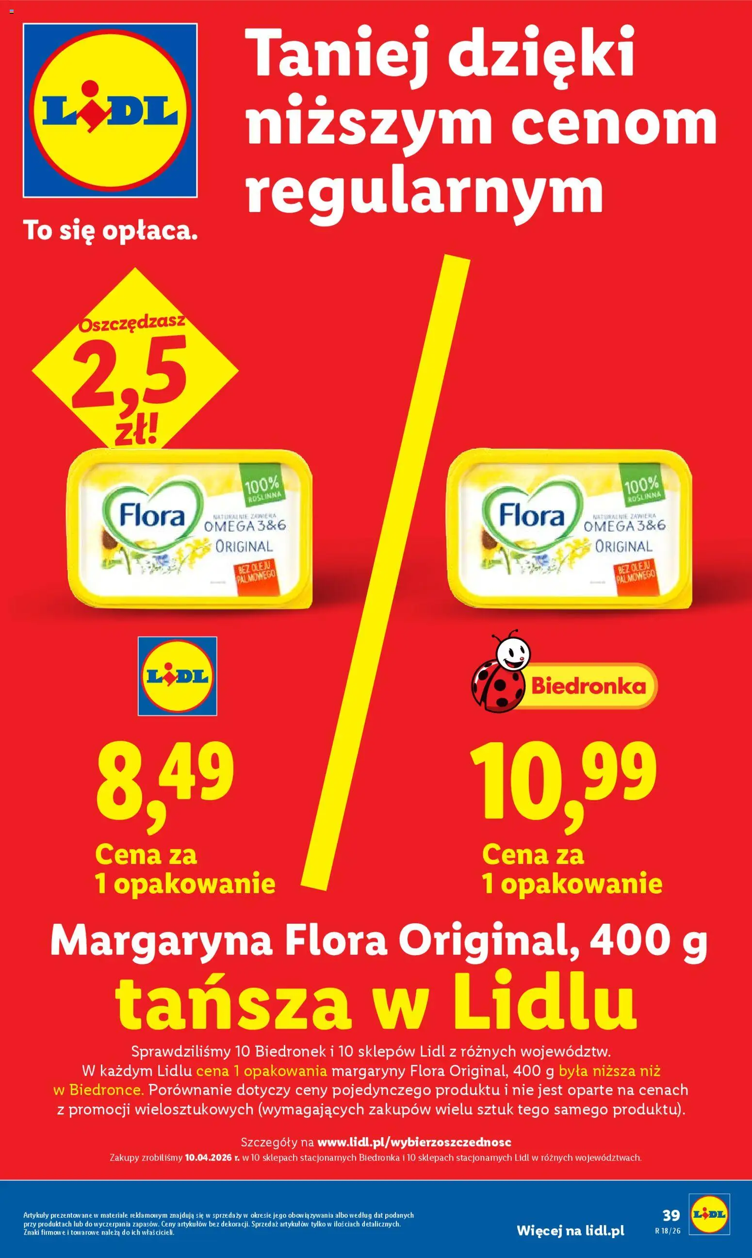 Lidl Polsko leták od 29.04.2026 | Strana: 39 | Produkty: Omega, Flora