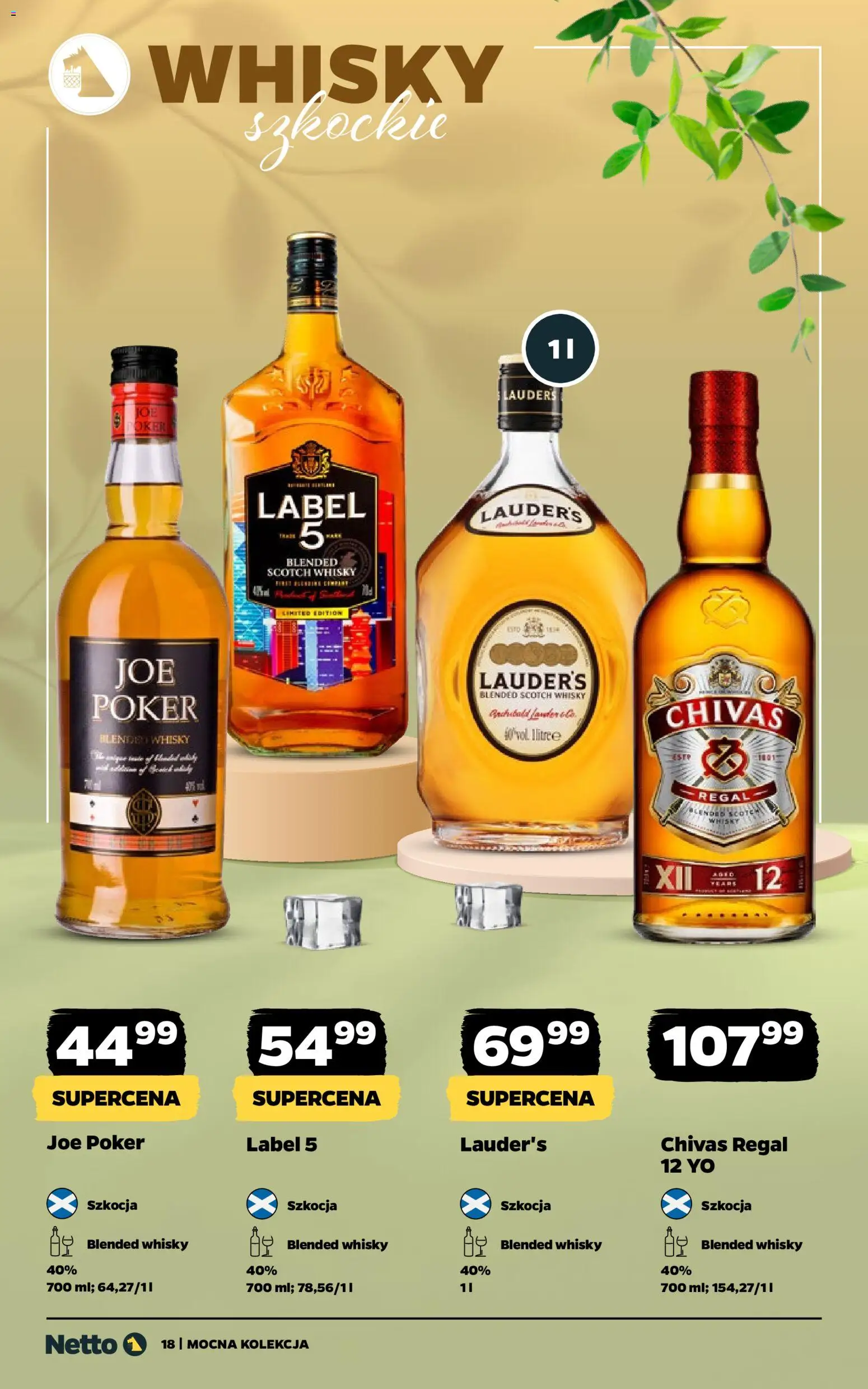 Netto gazetka - Alkohole mocne od 30.03.2026 | Strona: 18 | Produkty: Chivas Regal, Regał, Whisky