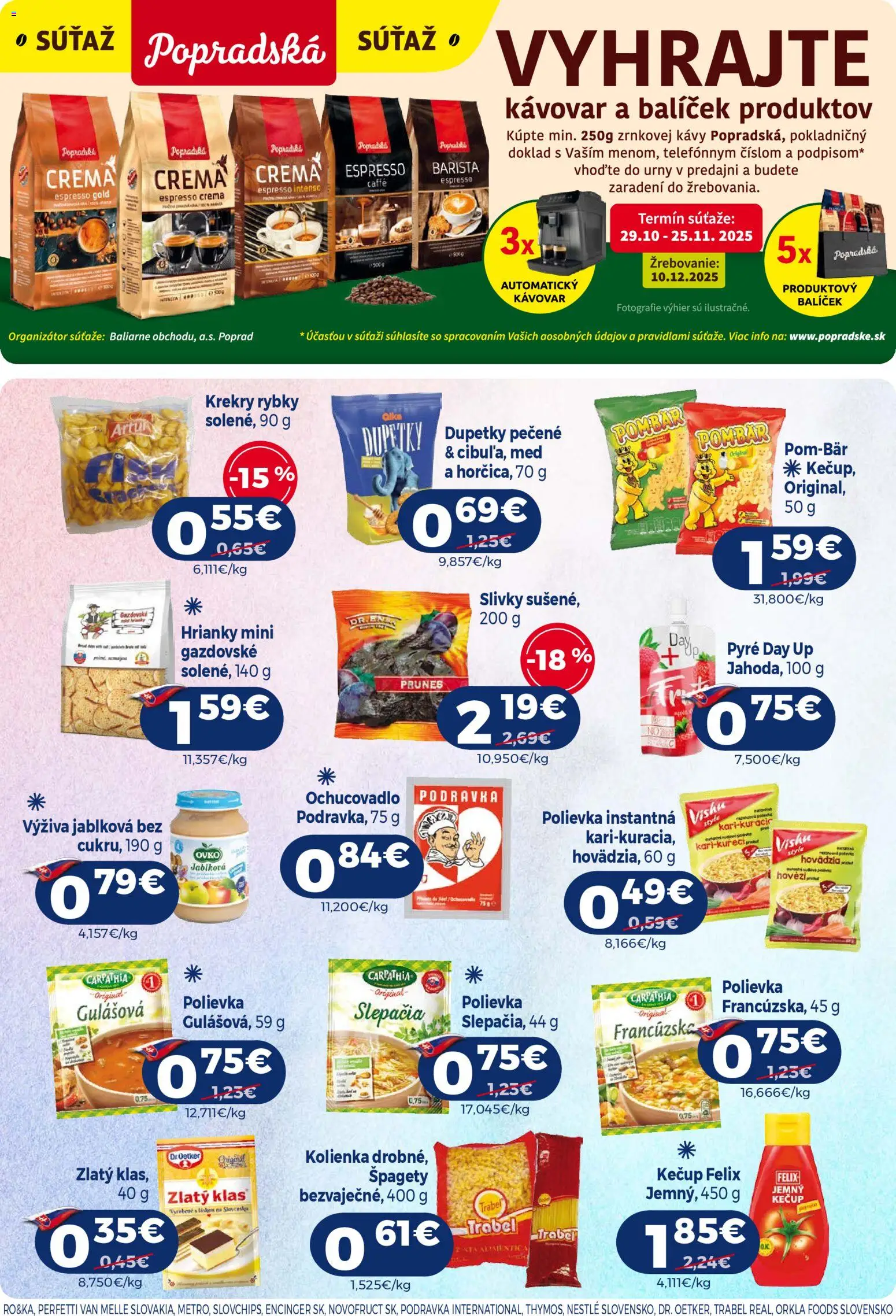 Nové Milk Agro akcie – leták je platný od 29.10.2025 | Strana: 9 | Produkty: Kávovar, Barista, Kečup, Slivky