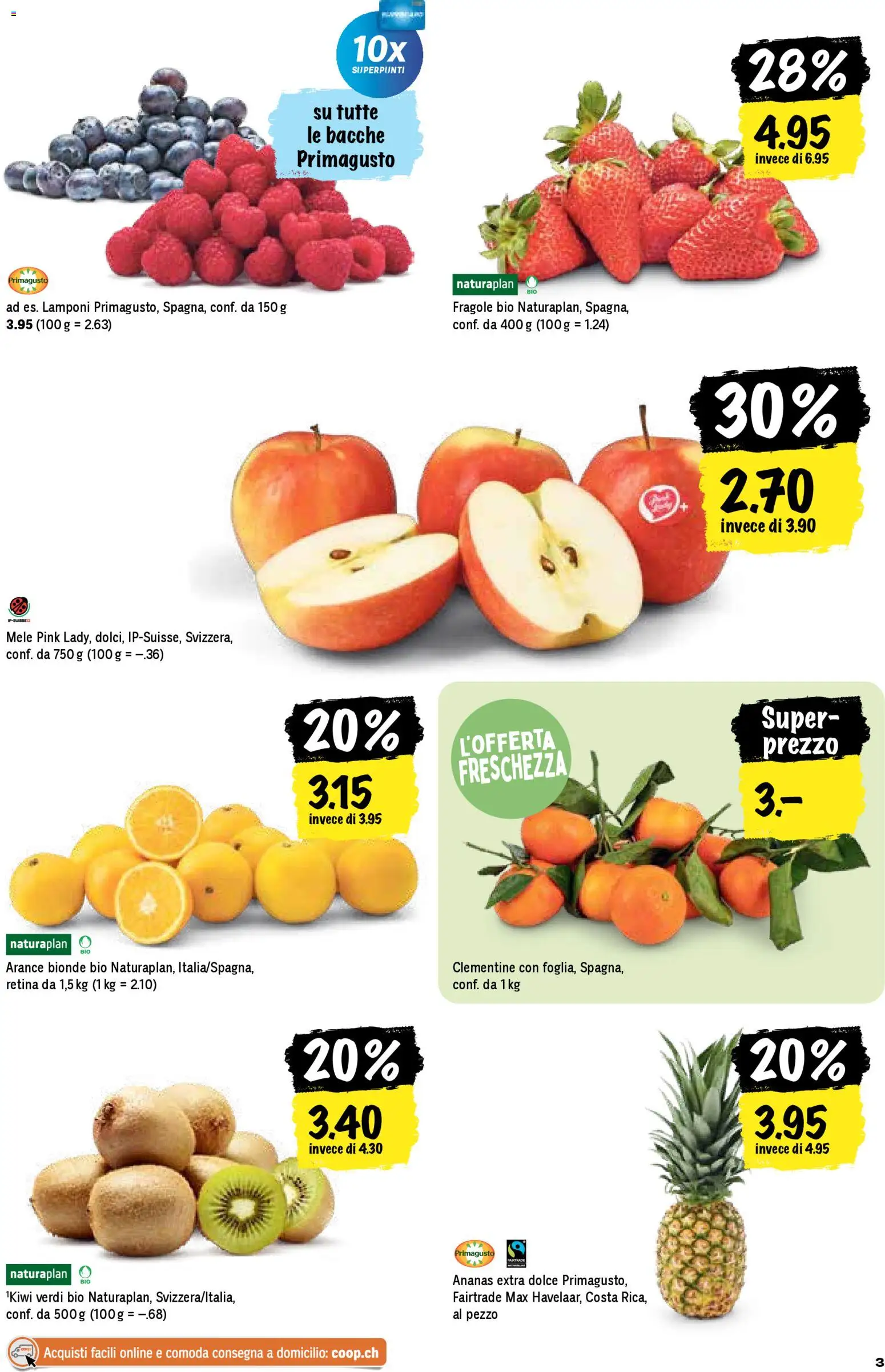 Coop aktionen IT – gültig ab 12.03.2026 | Seite: 3 | Produkte: Ananas, Kiwi