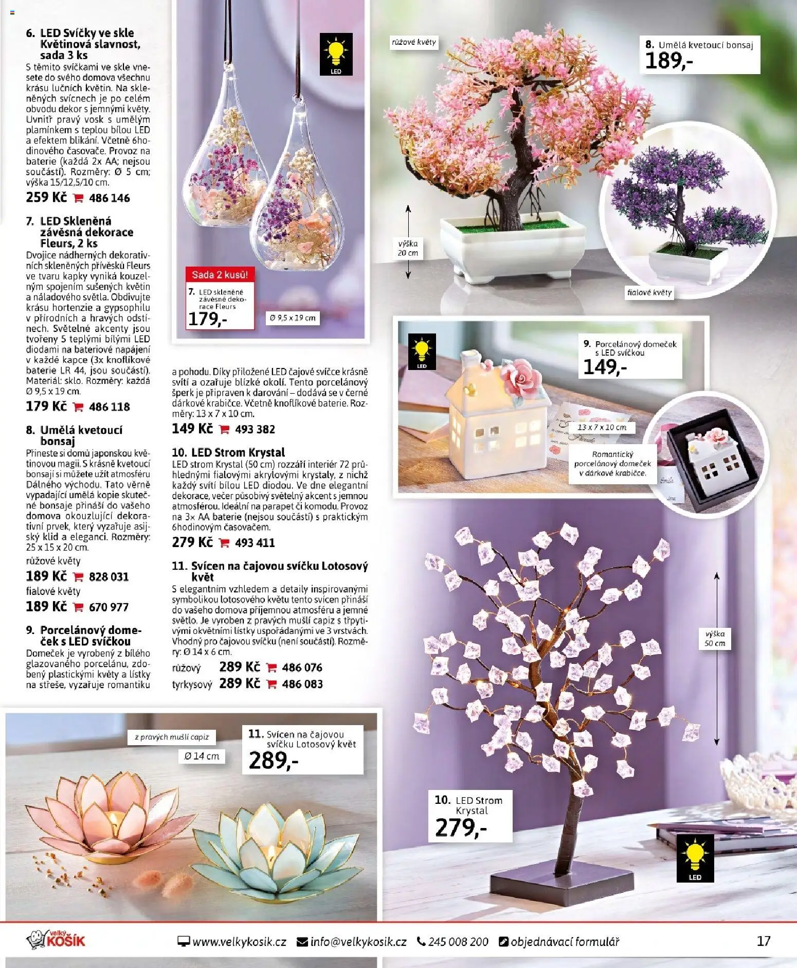 Velký Košík katalog březen 2026 od 01.03.2026 | Strana: 17 | Produkty: Svícen, Svíčky, Müsli, LED