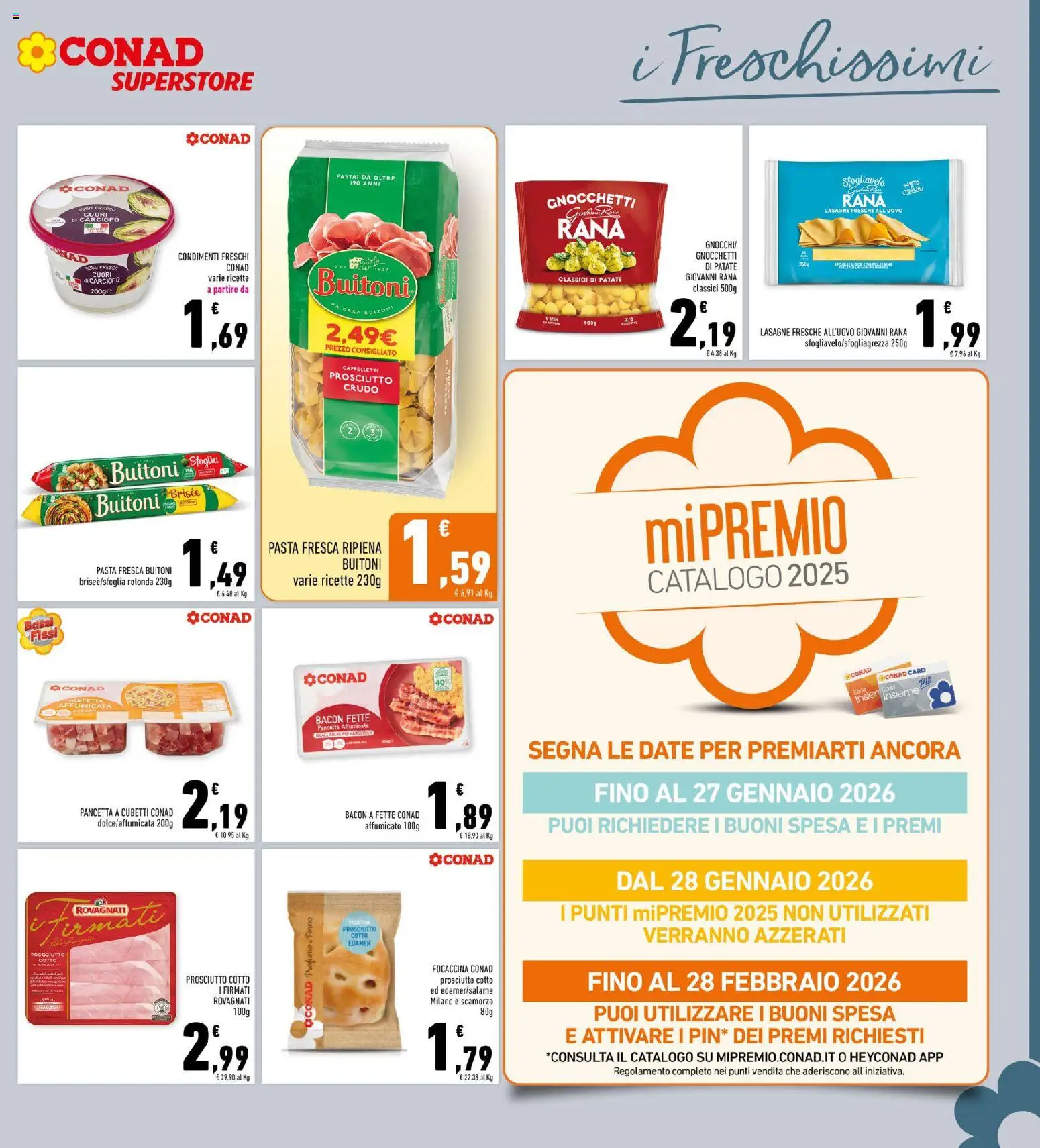 Volantino Conad del 14.01.2026 | Pagina: 11 | Prodotti: Prosciutto Cotto, Pasta, Gnocchi, Sugo