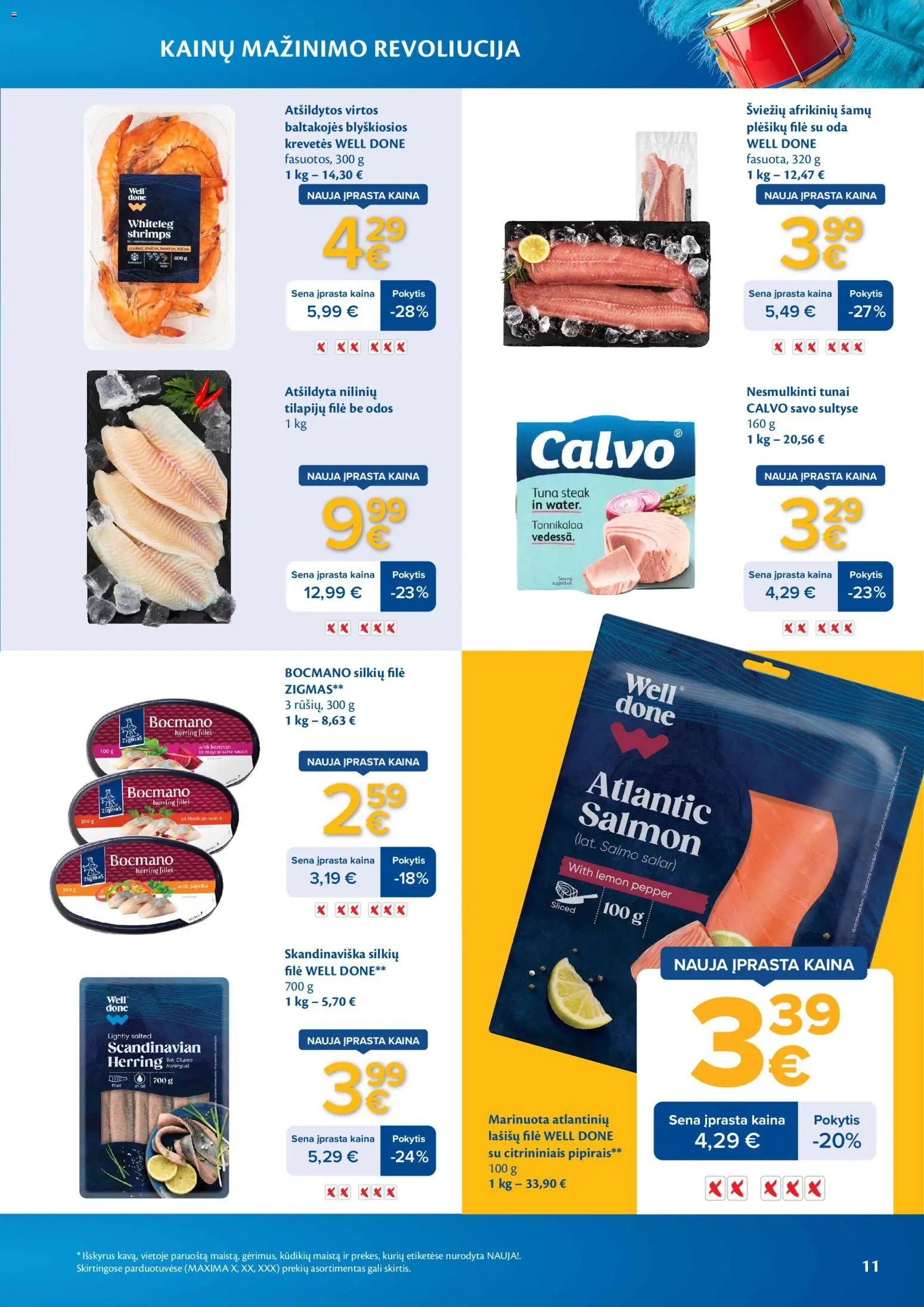 MAXIMA akcijos nuo 03.03.2026 | Puslapis: 11 | Prekių: Paprika, Silkių filė, Lašišų filė