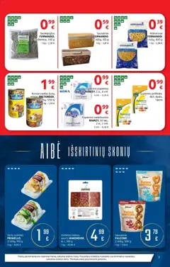 AIBE leidinys galioja nuo 08.01.2026 | Puslapis: 3 | Prekių: Sausainiai, Makaronai, Tualetinis popierius, Saulėgrąžos