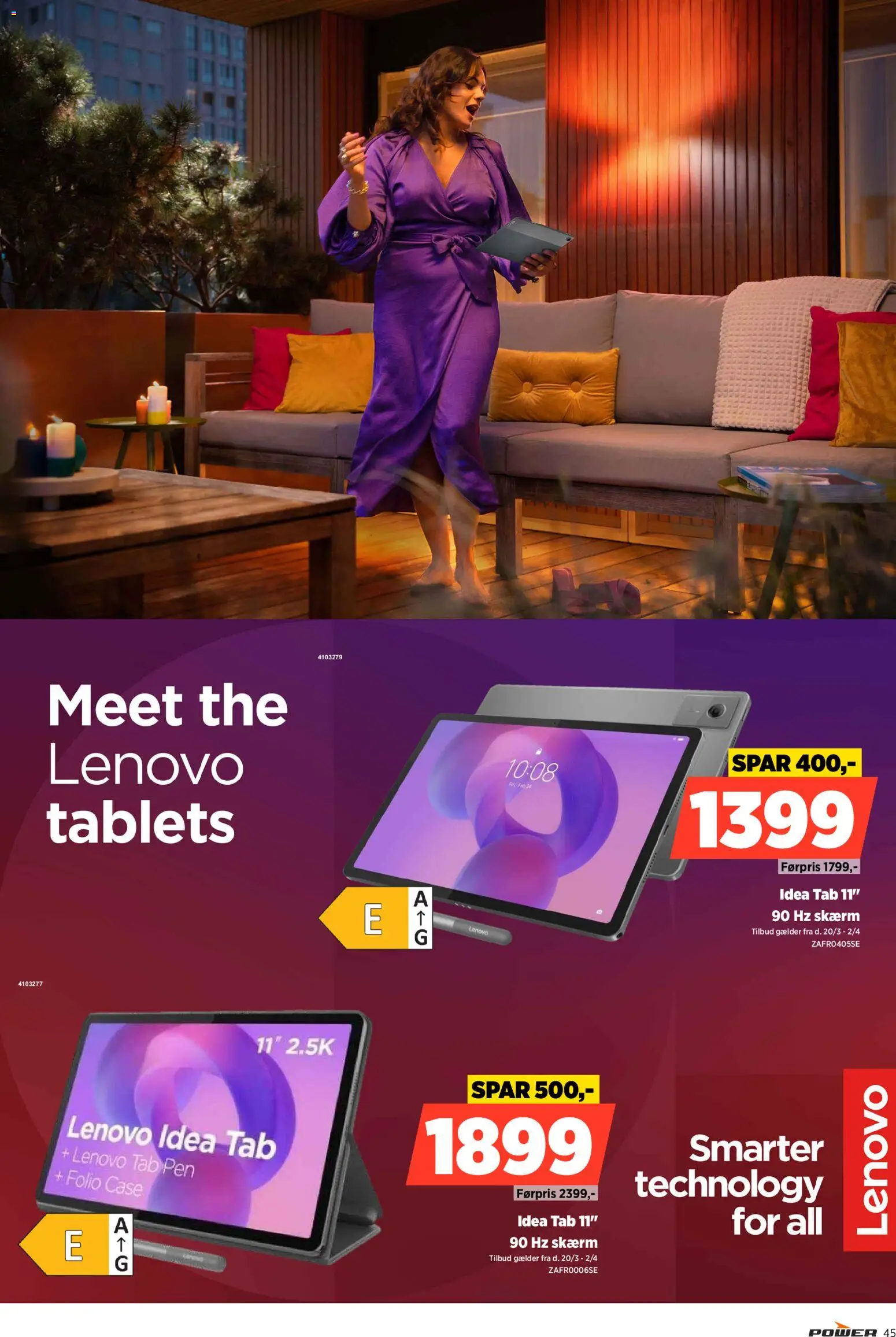 Power tilbudsavis – gyldig fra 20.03.2026 | Side: 45 | Produkter: Case, Skærm, Tablets