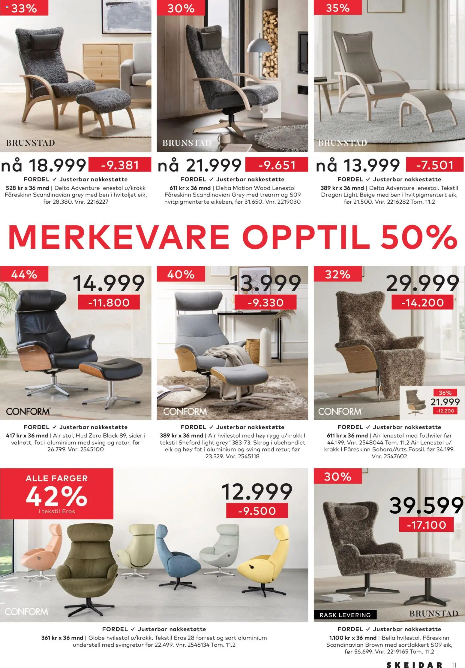 {H1} | Side: 11 | Produkter: Krakk, Hvilestol, Lenestol