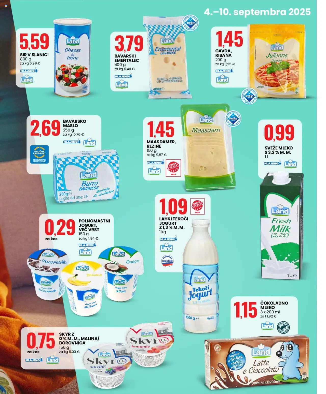 Novi Eurospin katalog ponudbe – veljaven od 04.09.2025 | Stran: 11 | Izdelki: Skyr, Kos, Sir, Mesa alta