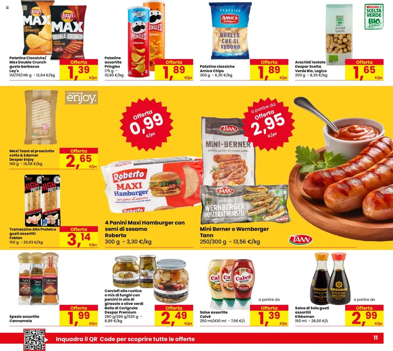 Volantino Despar del 07.08.2025 | Pagina: 11 | Prodotti: Ketchup, Barbecue, Tramezzino, Hamburger