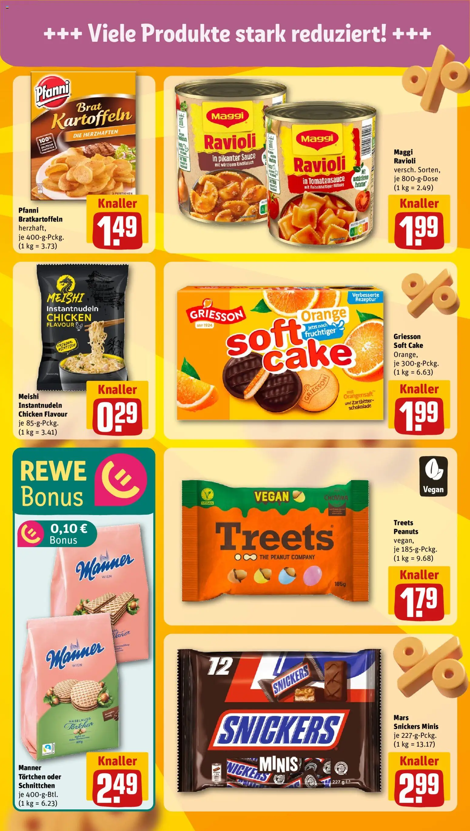 Rewe Prospekt 	 – gültig ab 20.04.2026 | Seite: 9 | Produkte: Maggi, Schokolade, Snickers, Kartoffeln