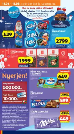 DÖRMI MULTIPACK, 5 DARABOS*, csokoládés krémmel, 150 g/doboz - amely érvényes a következő dátumtól: 06.11.2025 | Oldal: 26