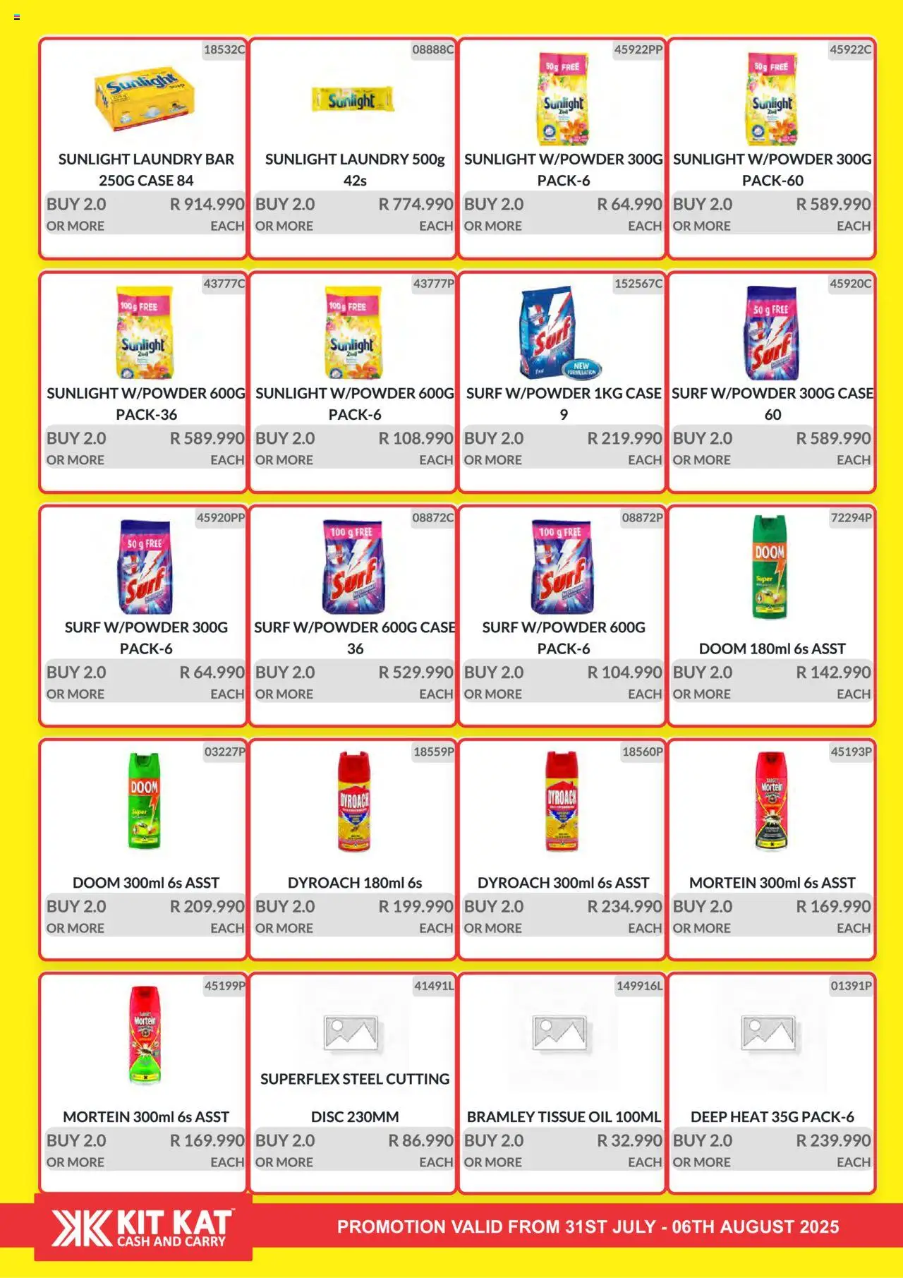 KIT KAT Cash & Carry Weekly Traders Special │ valid from 31.07.2025 | Page: 28 | Products: Tissue oil, Case, Oil