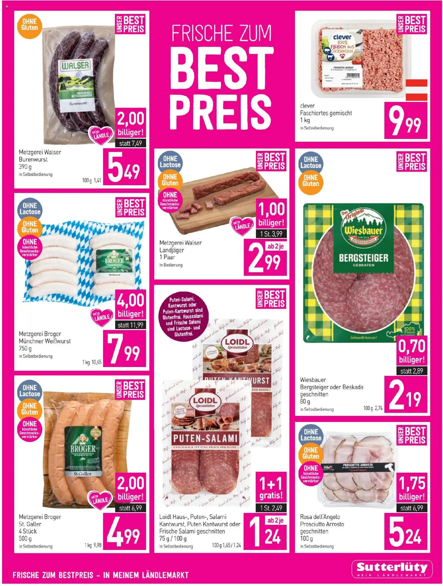 Sutterlüty Flugblatt gültig ab 27.11.2025 | Seite: 7 | Produkte: Wurst, Salami