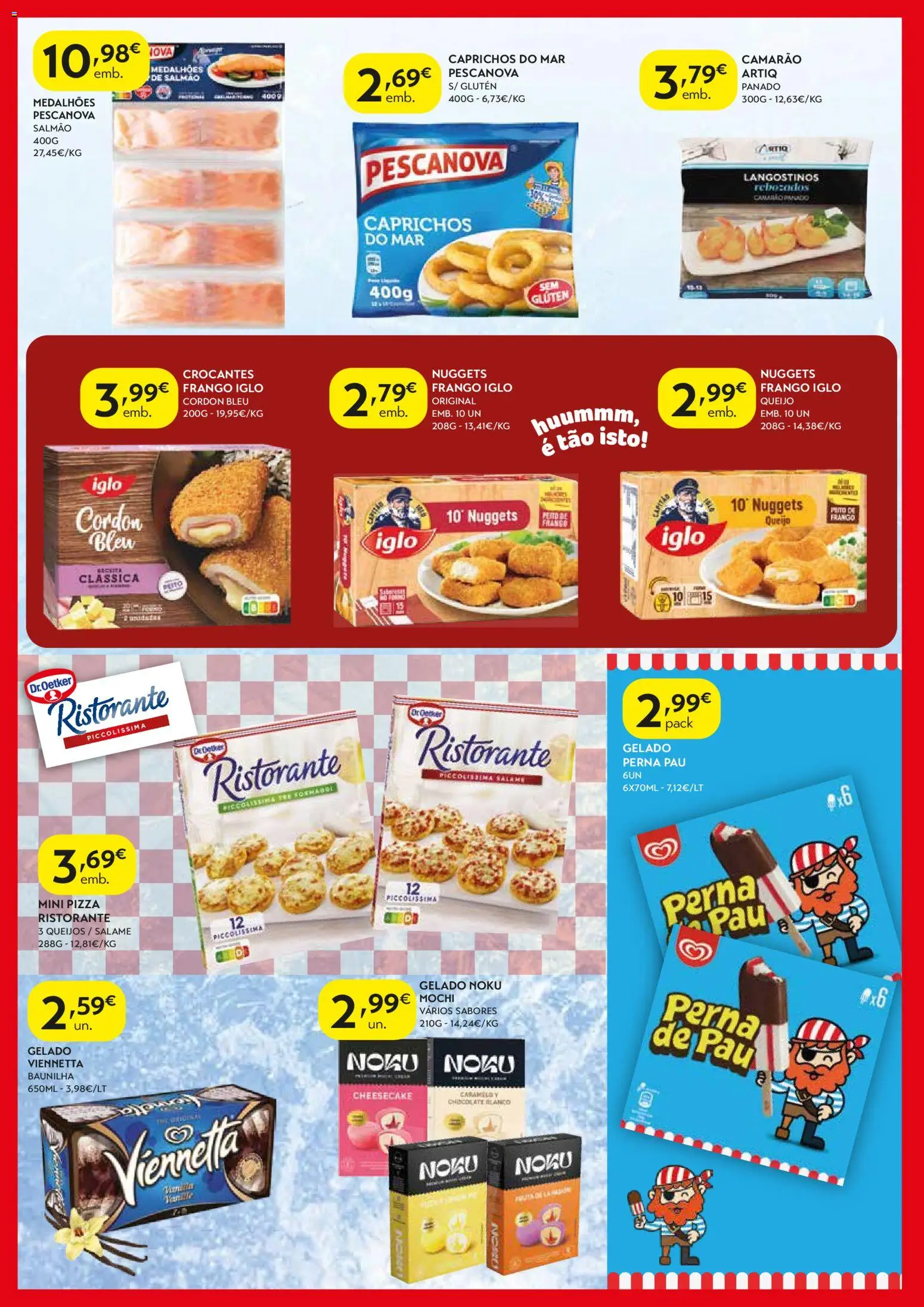 Spar - folheto │ válido de 17.02.2026 | Página: 4 | Produtos: Frango, Salmão, Gelado, Pizza