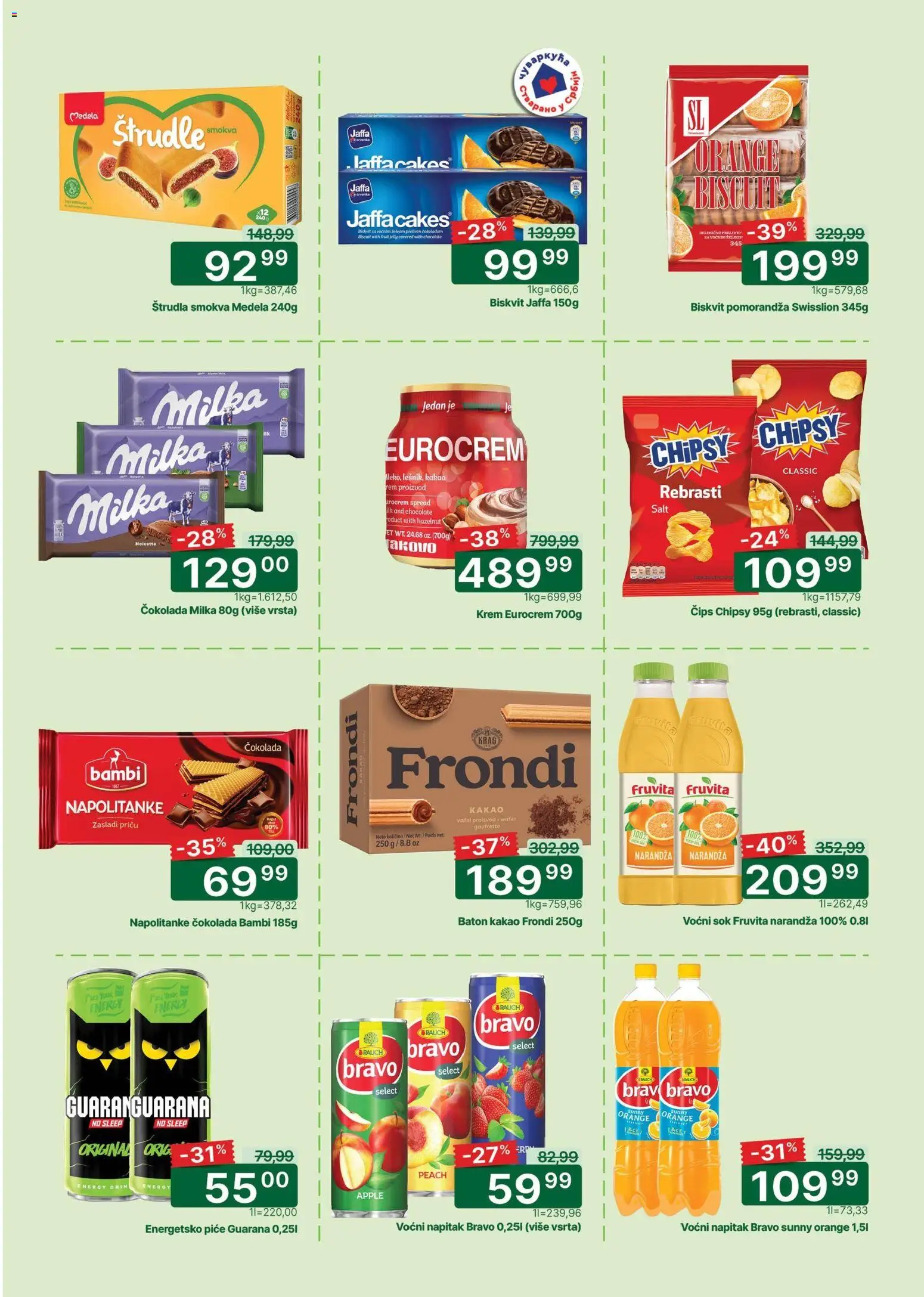 Univerexport katalog - važi od 02.04.2026 | Strana: 6 | Proizvode: Čips, Pomorandza, Guarana, Čokolada