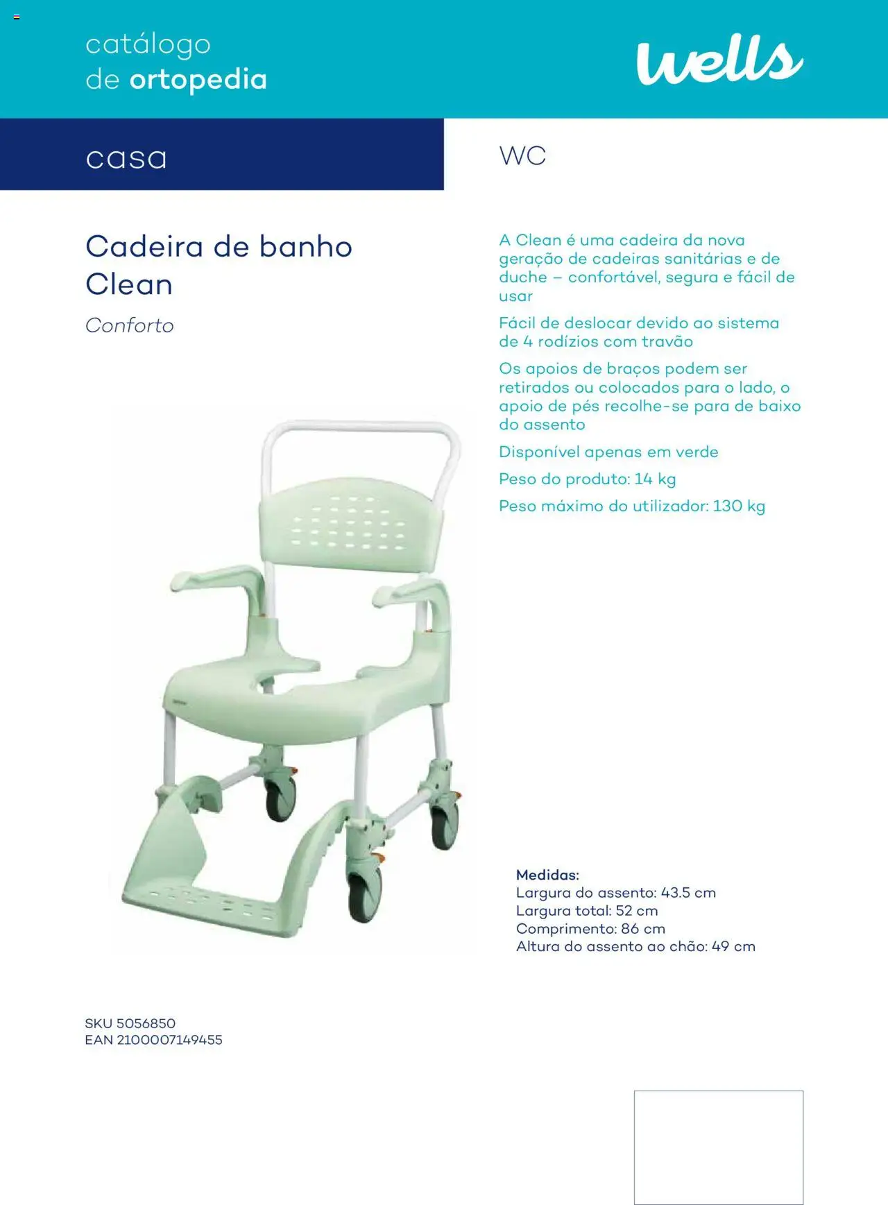 Well’s Catálogo de Ortopedia │ válido de 12.02.2024 | Página: 137 | Produtos: Cadeira, Banho