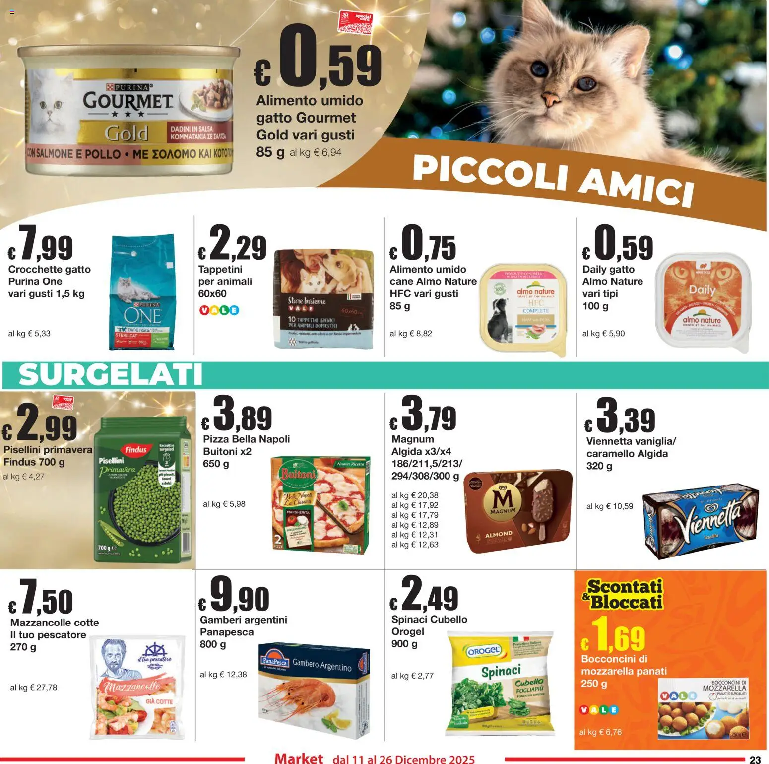 Volantino Sì con Te del 11.12.2025 | Pagina: 23 | Prodotti: Pizza, Salsa, Spinaci, Crocchette