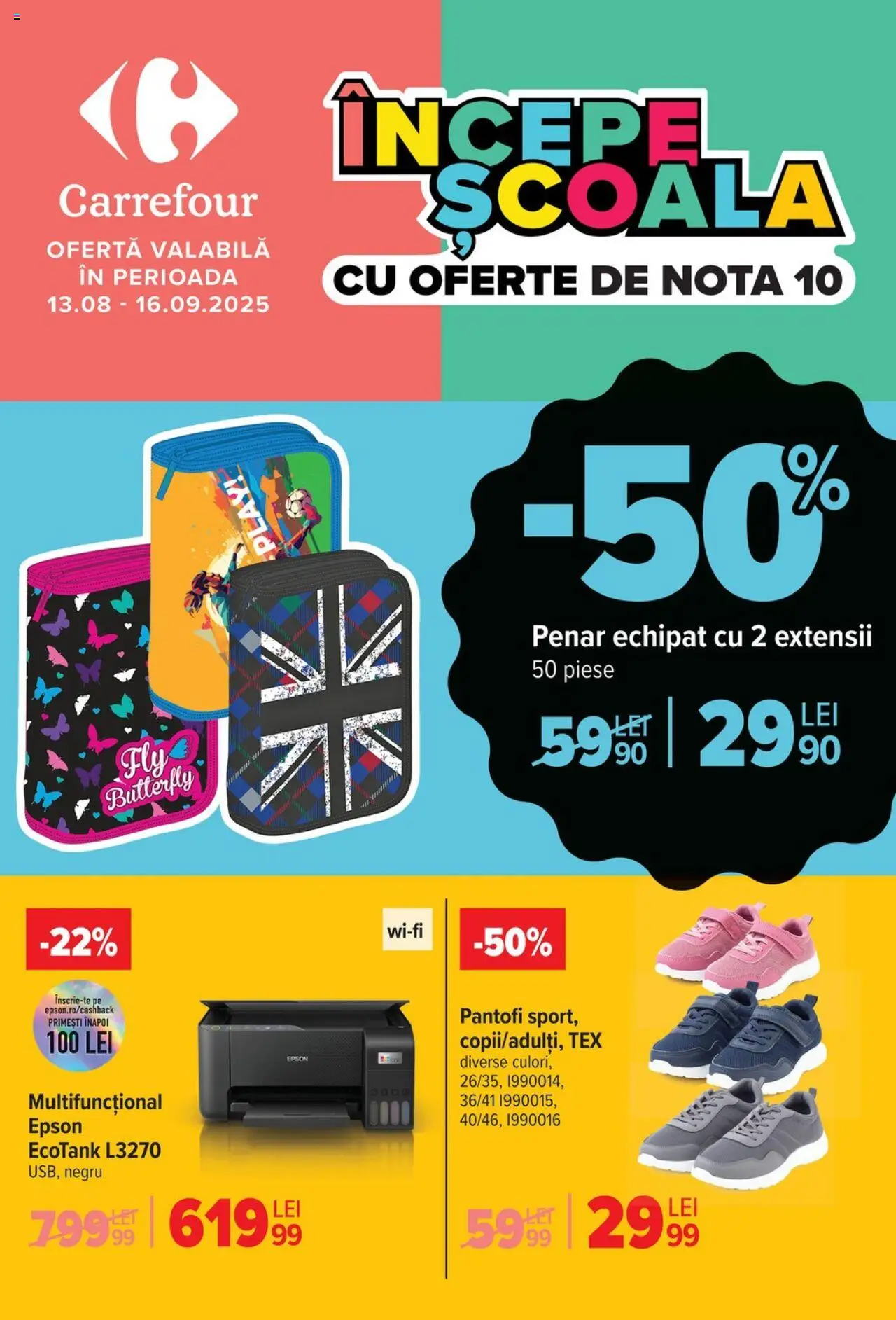 Carrefour catalog - Începe școala – valabil de la 13.08.2025 | Pagină: 1 | Produse: Pantofi