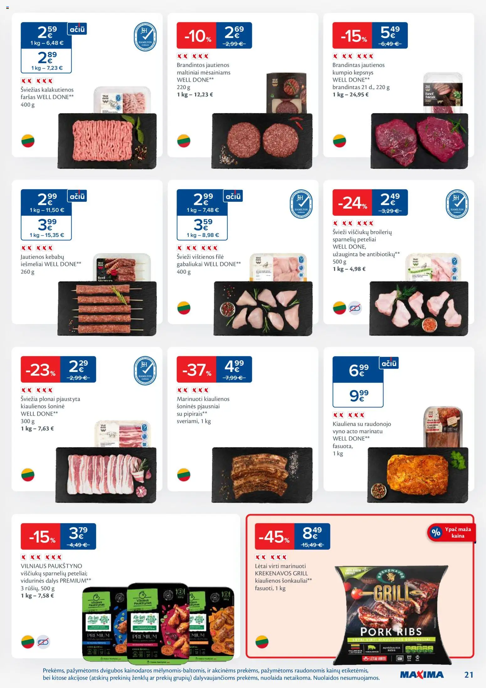 MAXIMA akcijos nuo 20.01.2026 | Puslapis: 21 | Prekių: Vištienos, Kiaulienos, Viščiukų, Kiauliena