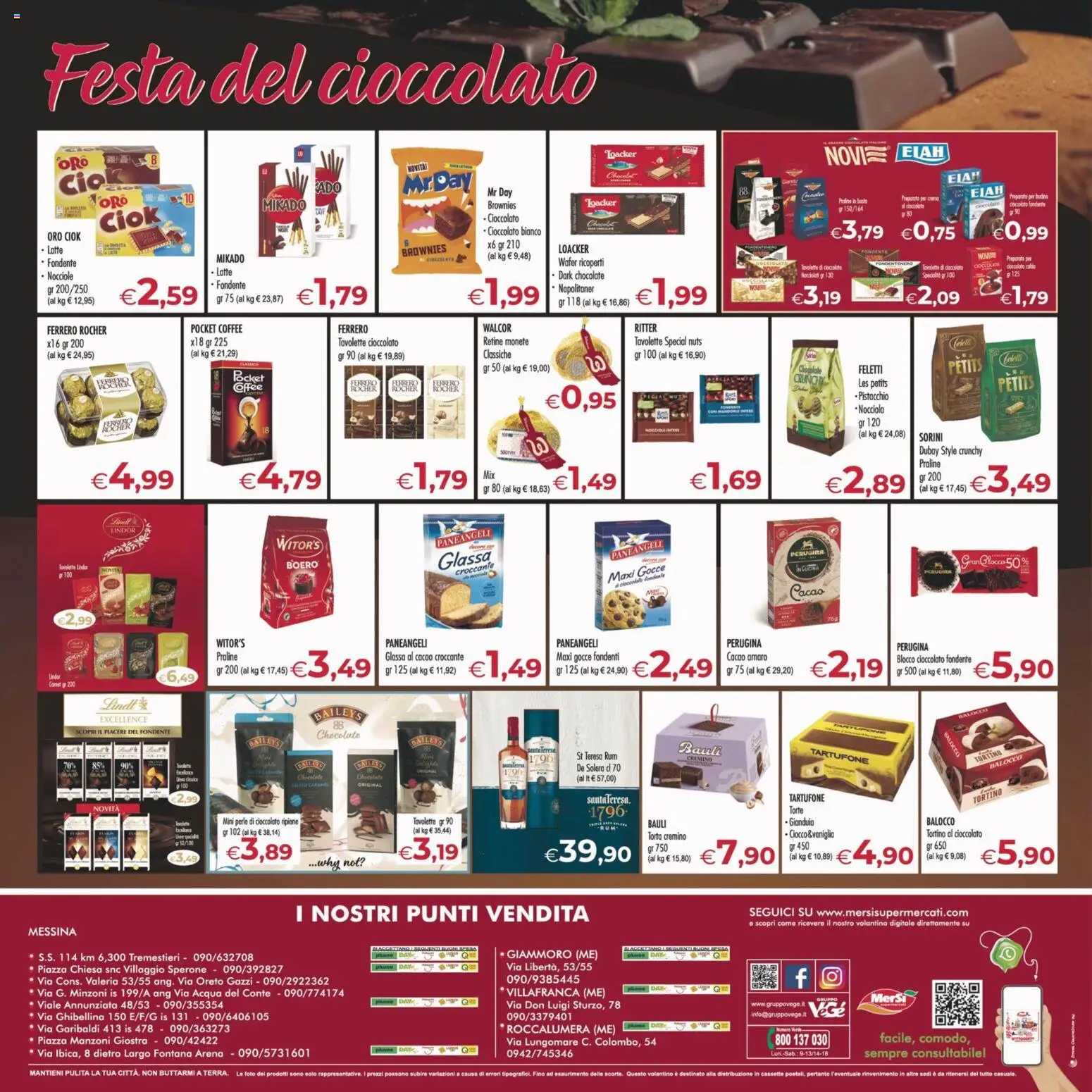 Volantino MerSi Supermercati del 05.11.2025 | Pagina: 16 | Prodotti: Cioccolato, Acqua, Mandorle, Cacao