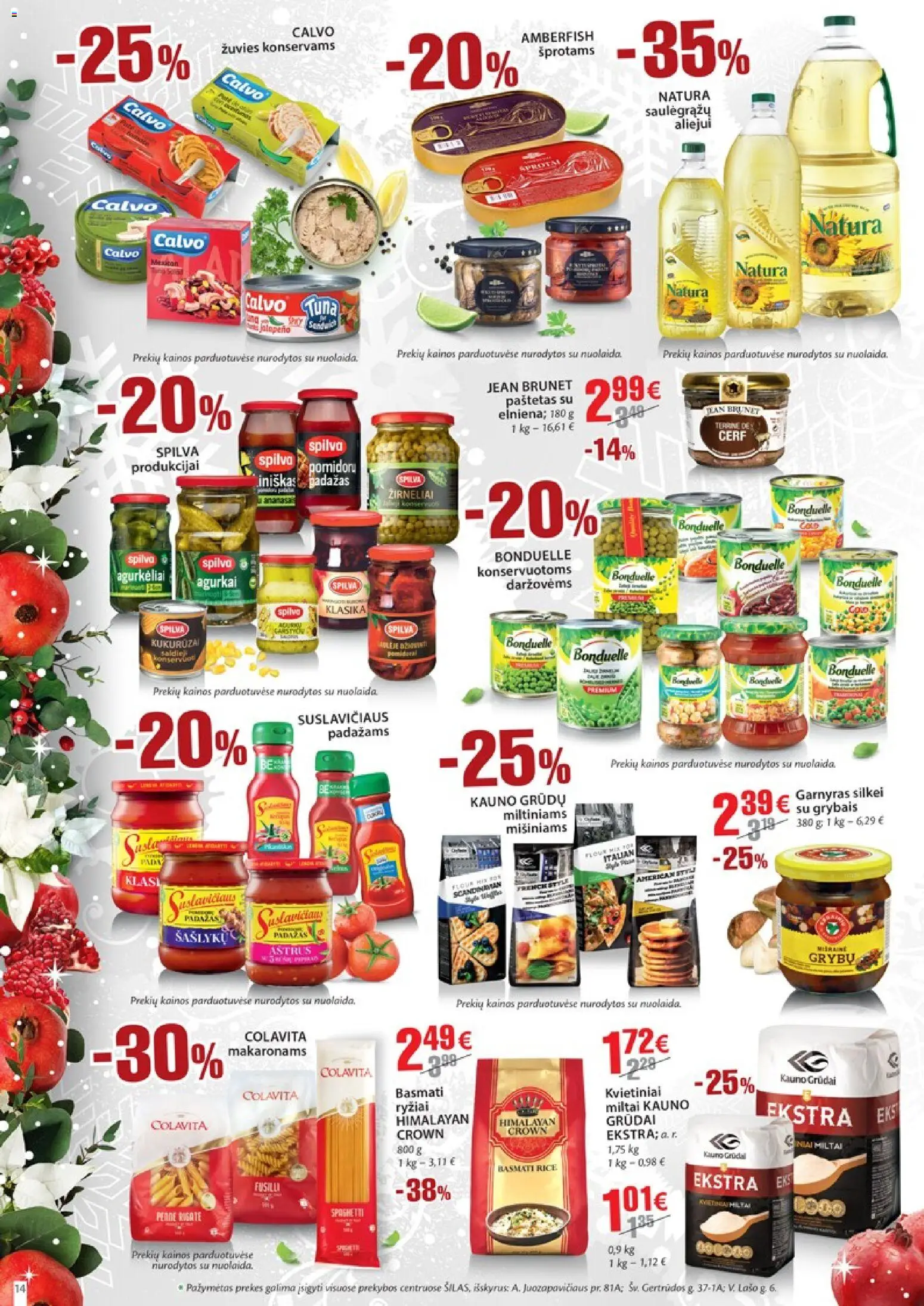 Šilas akcijos nuo 15.12.2025 | Puslapis: 14 | Prekių: Pomidorų padažas, Miltai, Ryžiai, Padažas