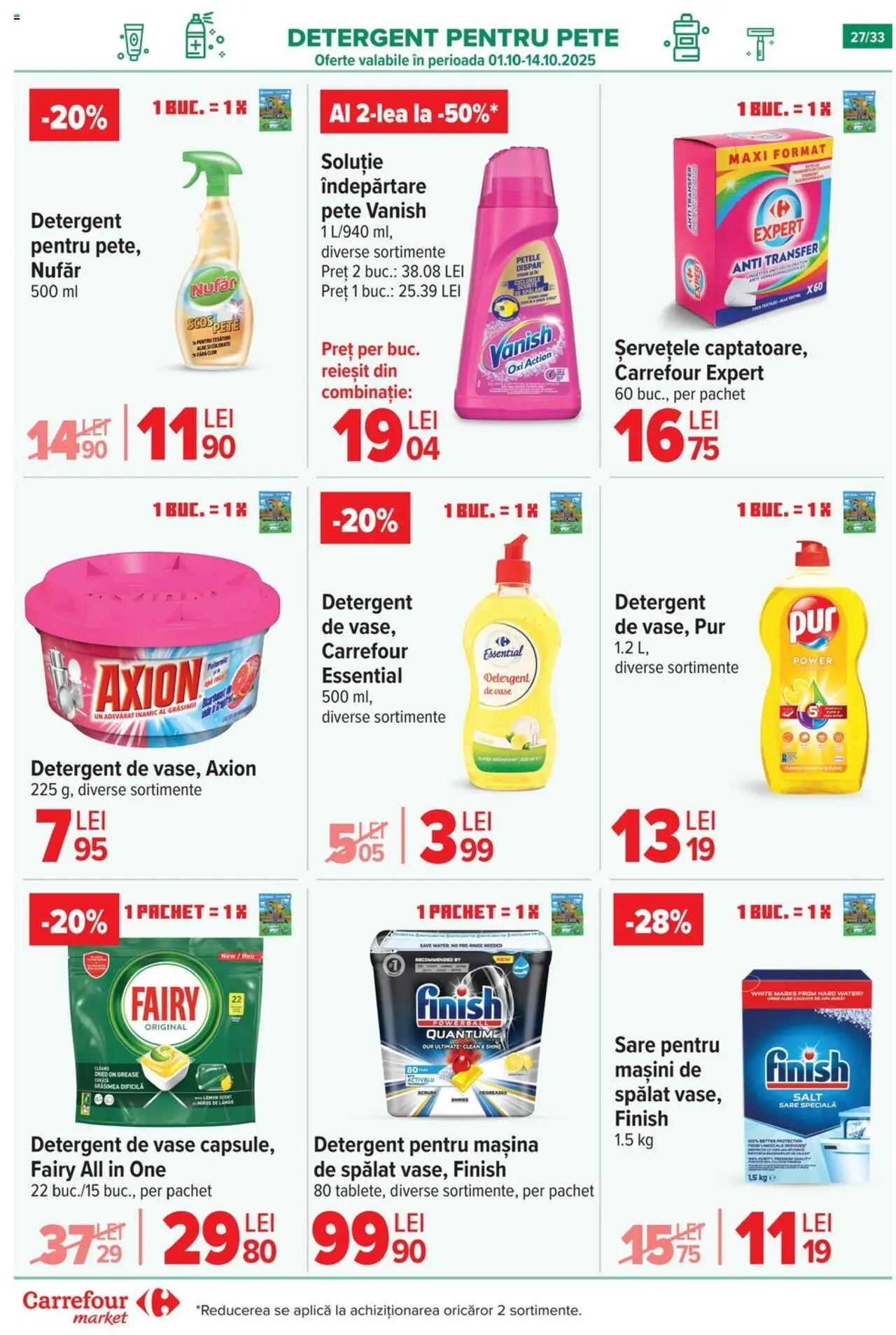 Noul catalog Carrefour – valabil de la 01.10.2025 | Pagină: 28 | Produse: Pomelo, Detergent, Çelik Mama ve Su Kabı, Sare