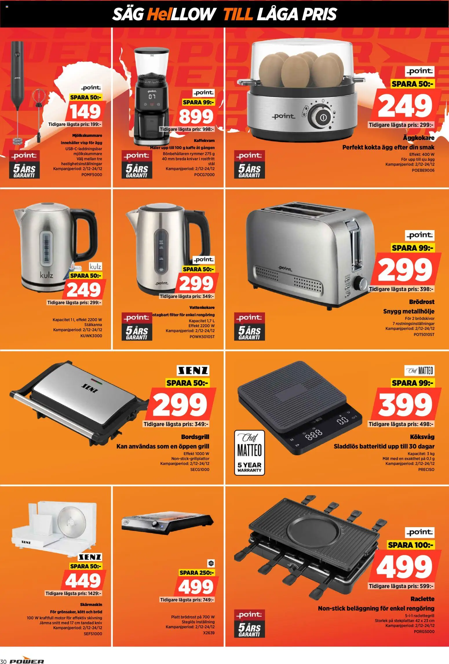 Power reklamblad aktuell från 22.12.2025 | Sida: 30 | Produkter: Visp, Köksvåg, Bröd, Filter