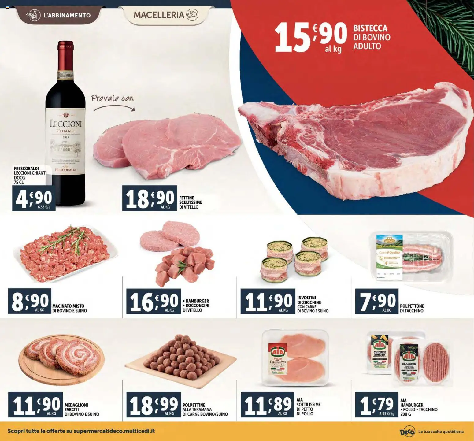 Volantino Decò del 02.12.2025 | Pagina: 12 | Prodotti: Bovino, Tacchino, Zucchine, Macinato