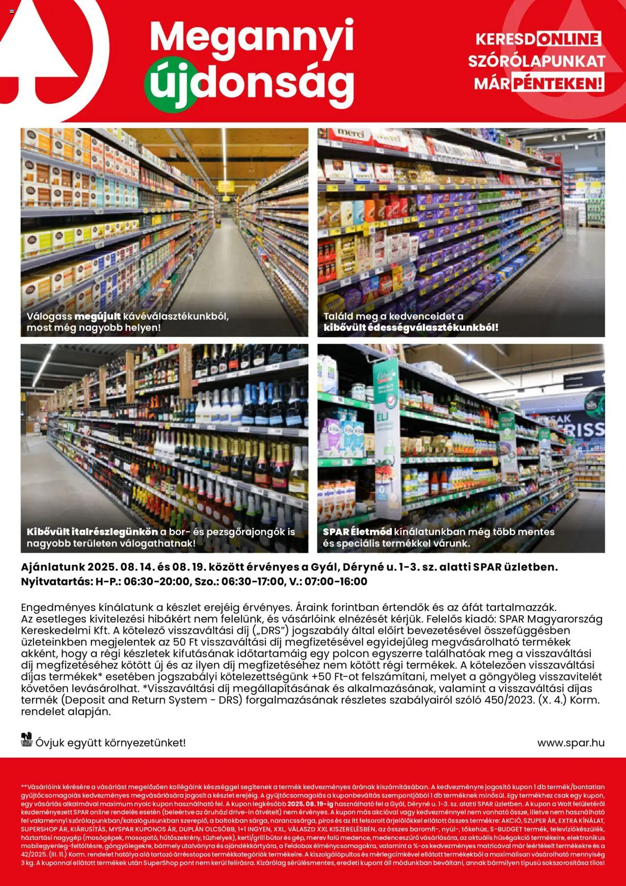 Spar akciós ujság - amely érvényes a következő dátumtól: 14.08.2025 | Oldal: 2 | Termékek: Szőlő, Bútor, Bor