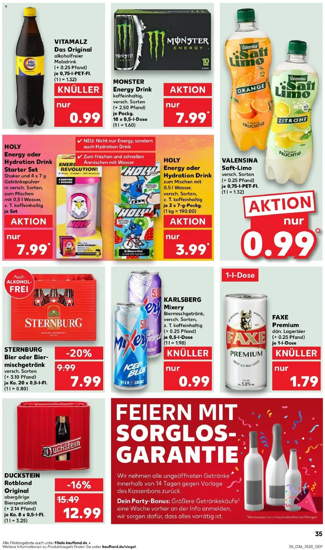 Kaufland prospekt Sonneberg	 – gültig ab 04.09.2025 | Seite: 35 | Produkte: Monster, Wasser, Zitrone, Mixery