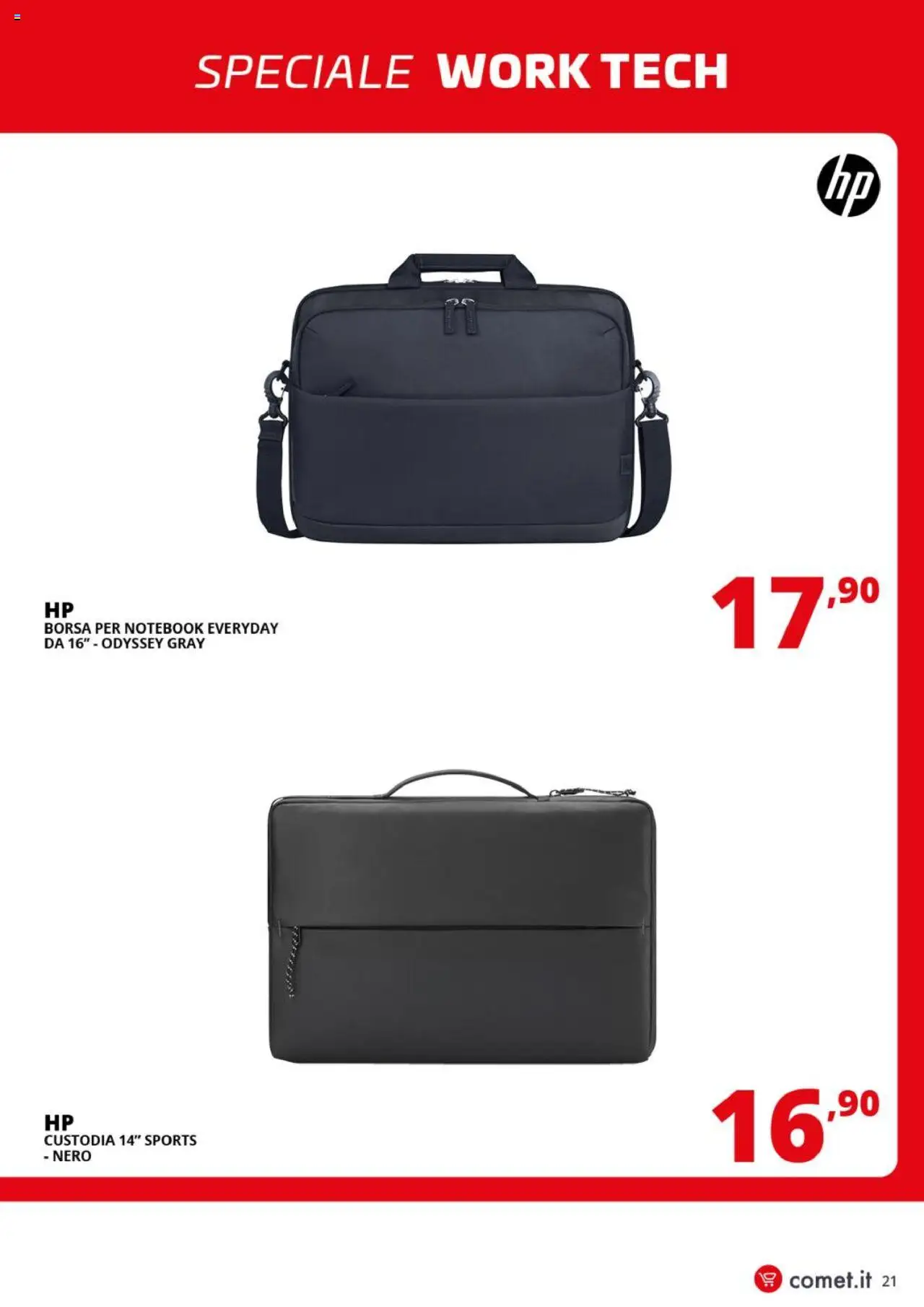 Volantino Comet del 11.09.2025 | Pagina: 21 | Prodotti: Notebook, Borsa