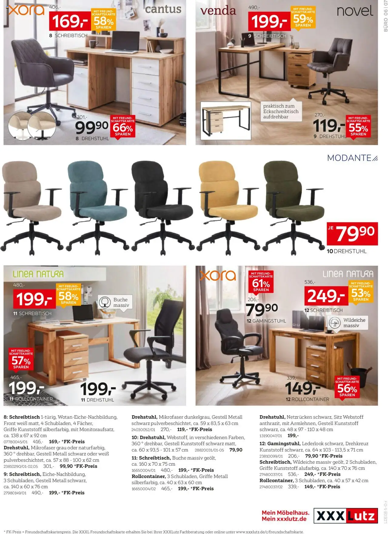 XXXL Lutz Büro Spezial - gültig ab dem 04.08.2025 | Seite: 7 | Produkte: Gamingstuhl, Rollcontainer