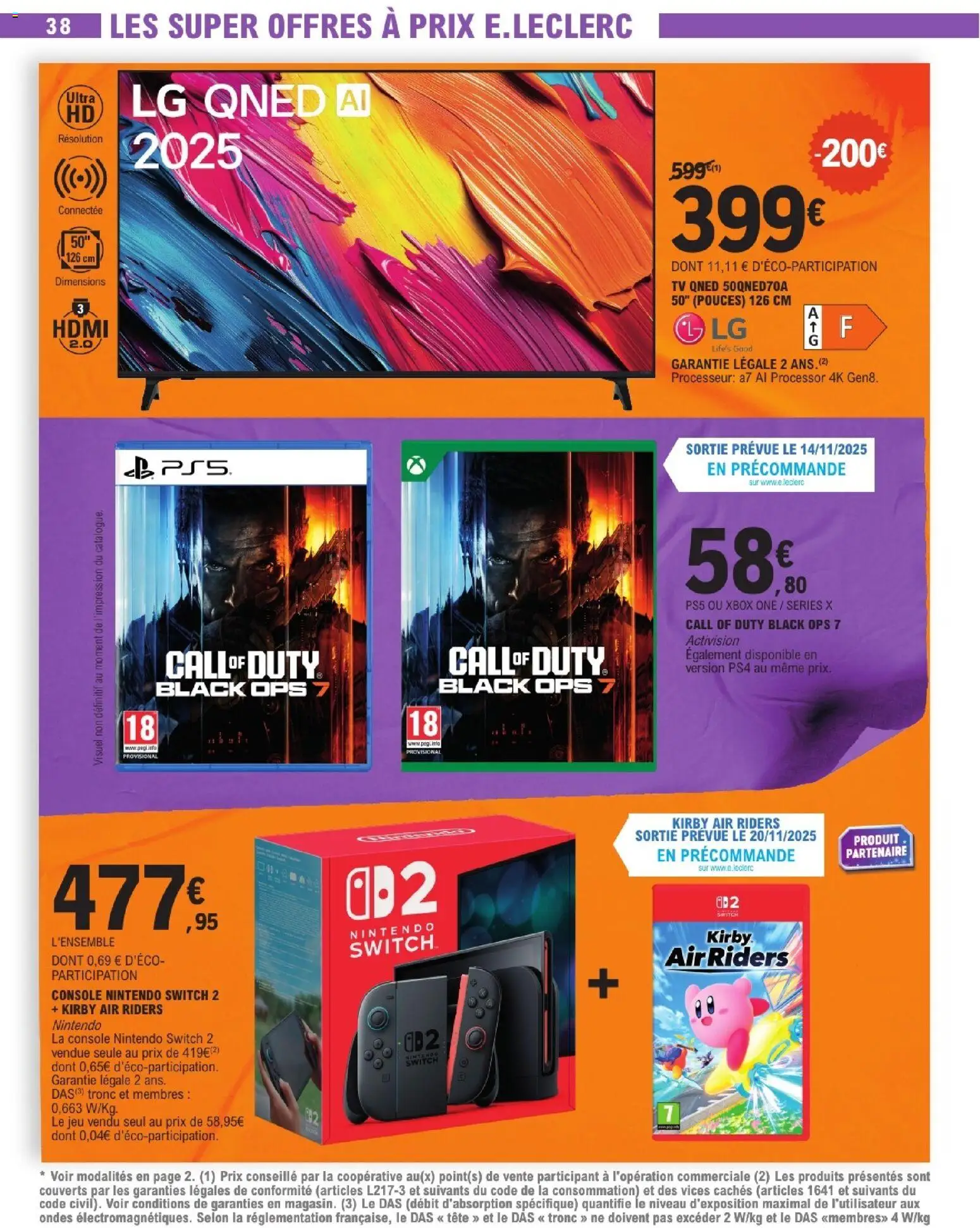 {H1} | Page: 38 | Produits: Télévision, Vidéo, Xbox, console Nintendo Switch