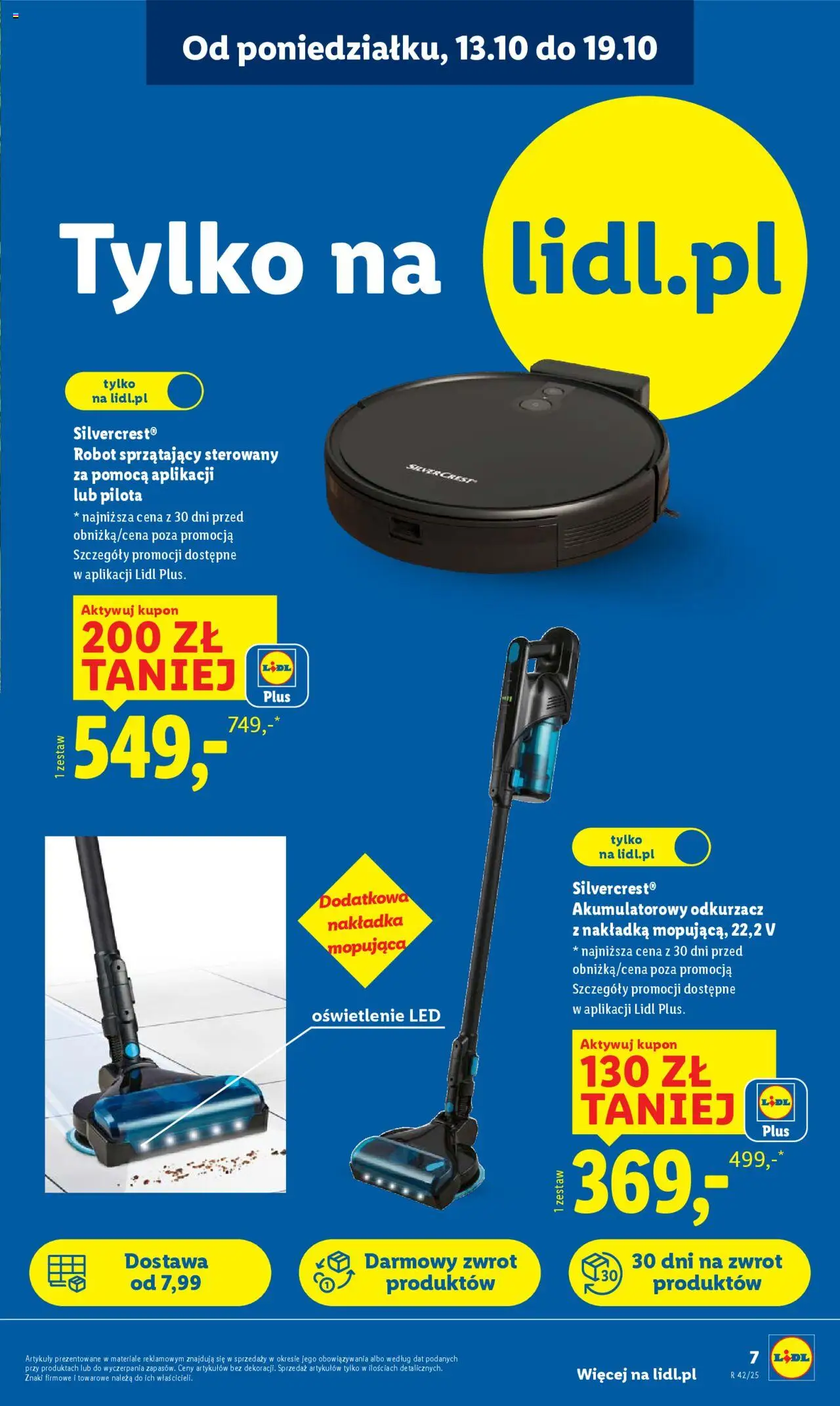 Lidl Katalog od 13.10.2025 | Strona: 7 | Produkty: Odkurzacz, Robot, Cleaner, Robot sprzątający