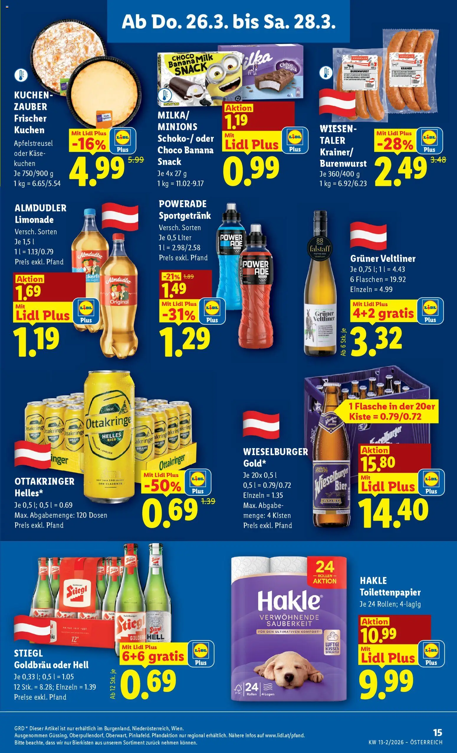 Lidl Flugblatt - Eisenstadt, Ebenfurth, Mattersburg gültig ab 26.03.2026 | Seite: 17 | Produkte: Kissen, Käse, Bier