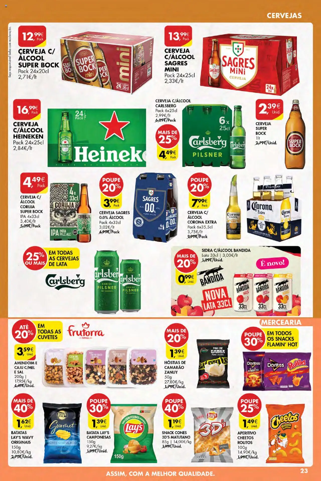 Pingo Doce Poupe Esta Semana Açores │ válido de 14.08.2025 | Página: 23 | Produtos: Super bock, Camarão, Sal, Cerveja