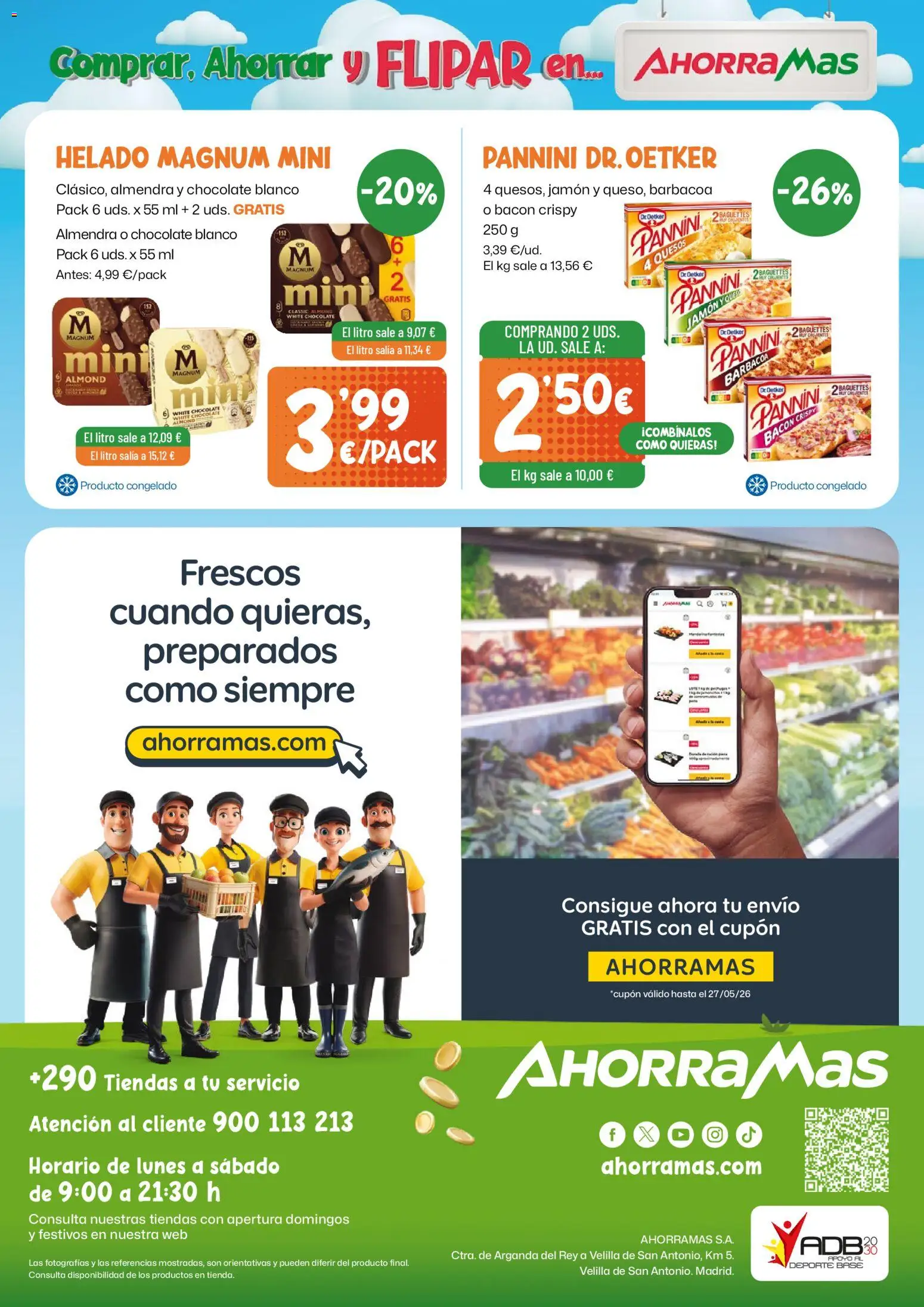 AhorraMas folleto │ válido desde el 23.04.2026 | Página: 8 | Productos: Chocolate, Jamón, Helado, Barbacoa