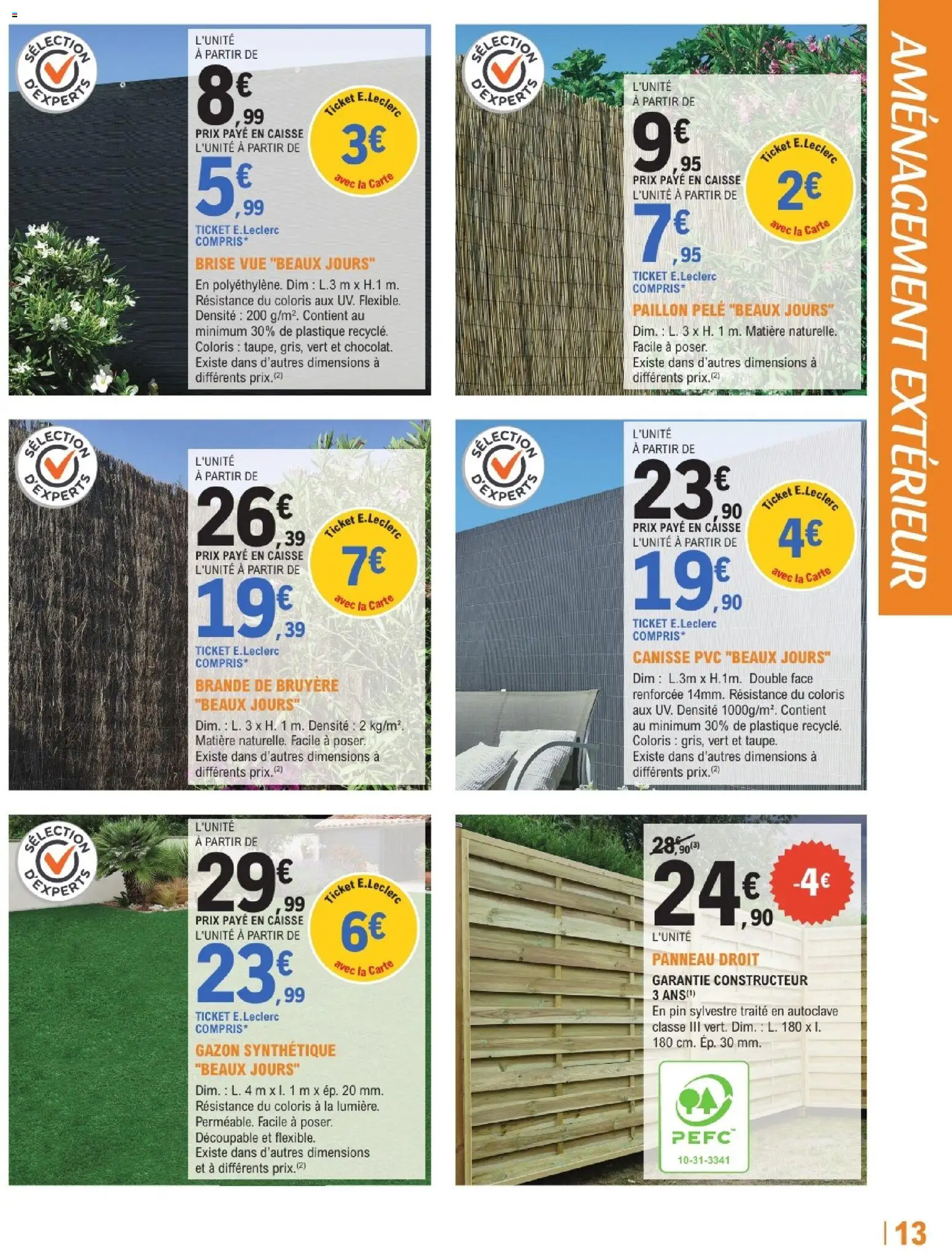 {H1} | Page: 13 | Produits: Brise vue, Gazon synthétique, Gazon, Pele