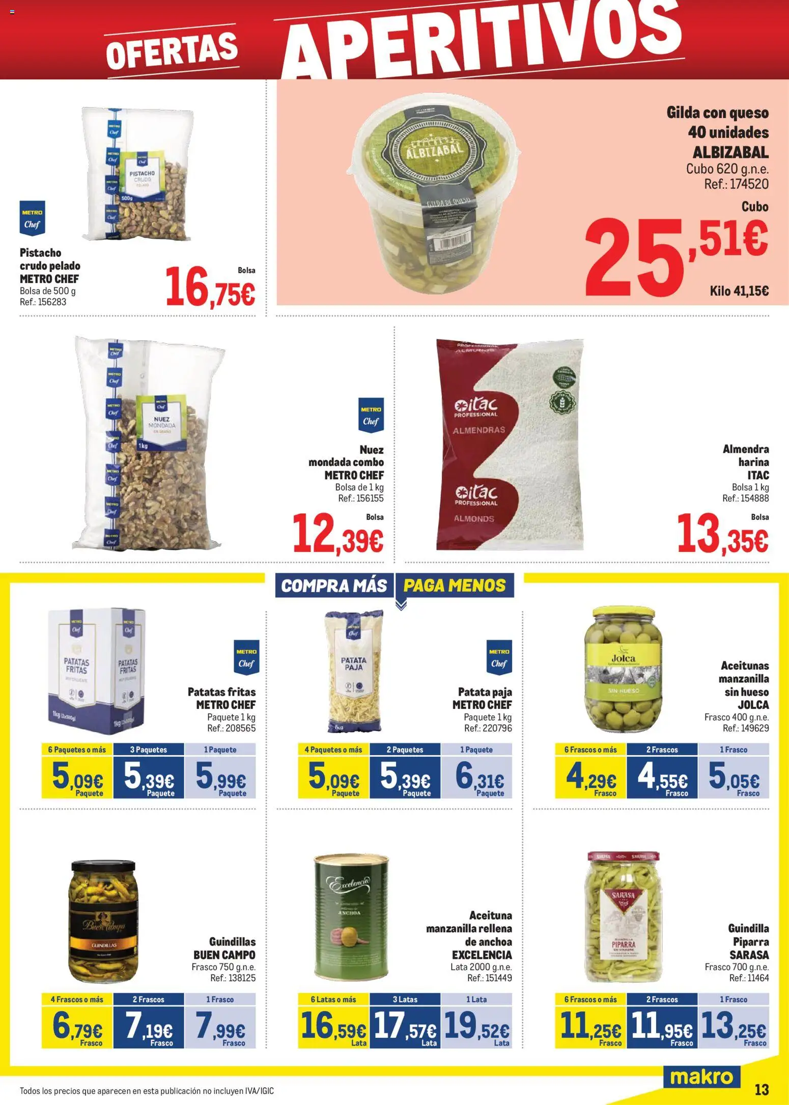 Makro - Precios Sur │ válido desde el 03.11.2025 | Página: 13 | Productos: Queso, Bolsa, Anchoa