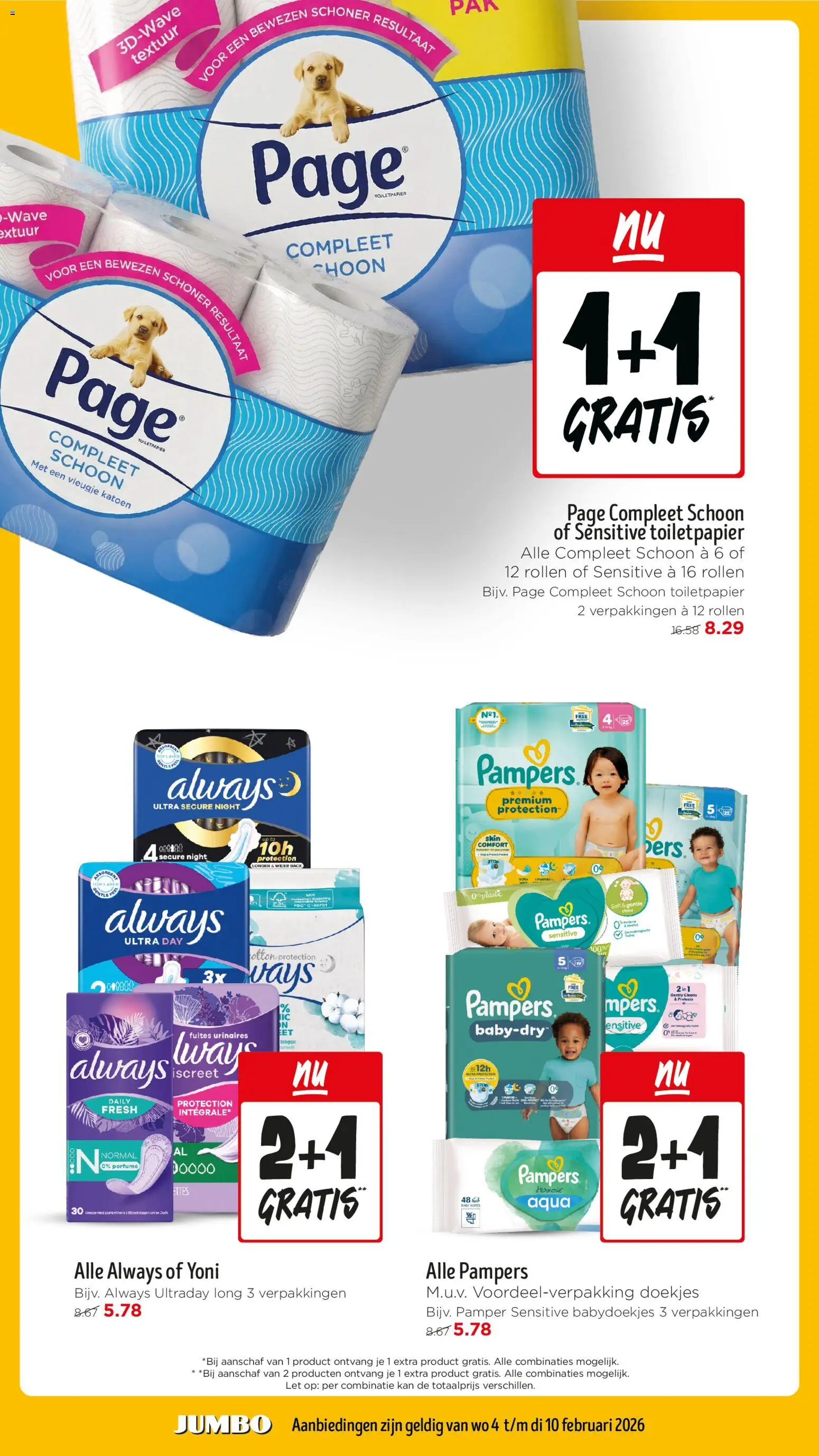 {H1} | Pagina: 21 | Producten: Ostyalap, Pampers, Babydoekjes, Toiletpapier