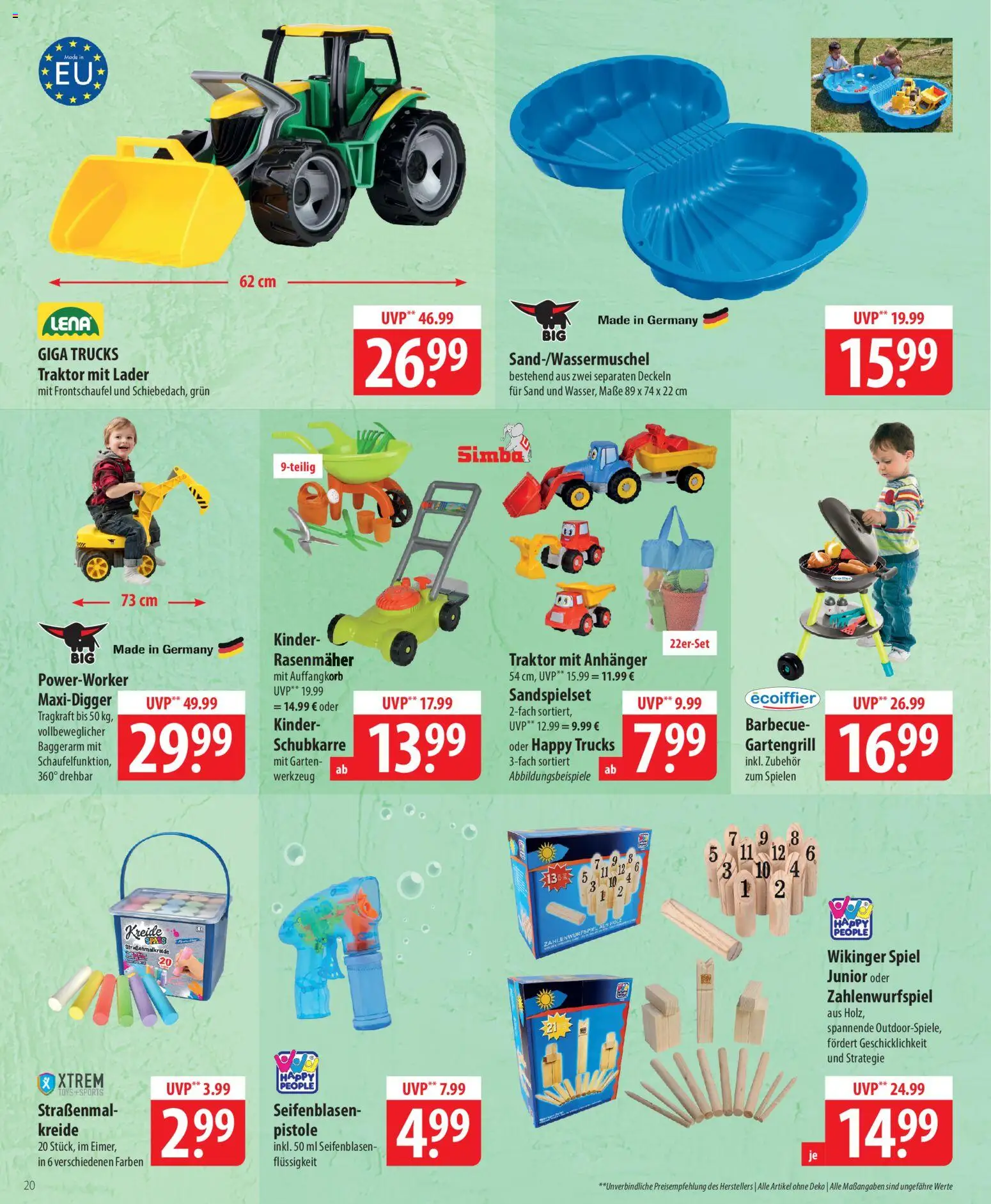 Famila Prospekt 	 – gültig ab 13.04.2026 | Seite: 20 | Produkte: Spiel, Rasenmäher